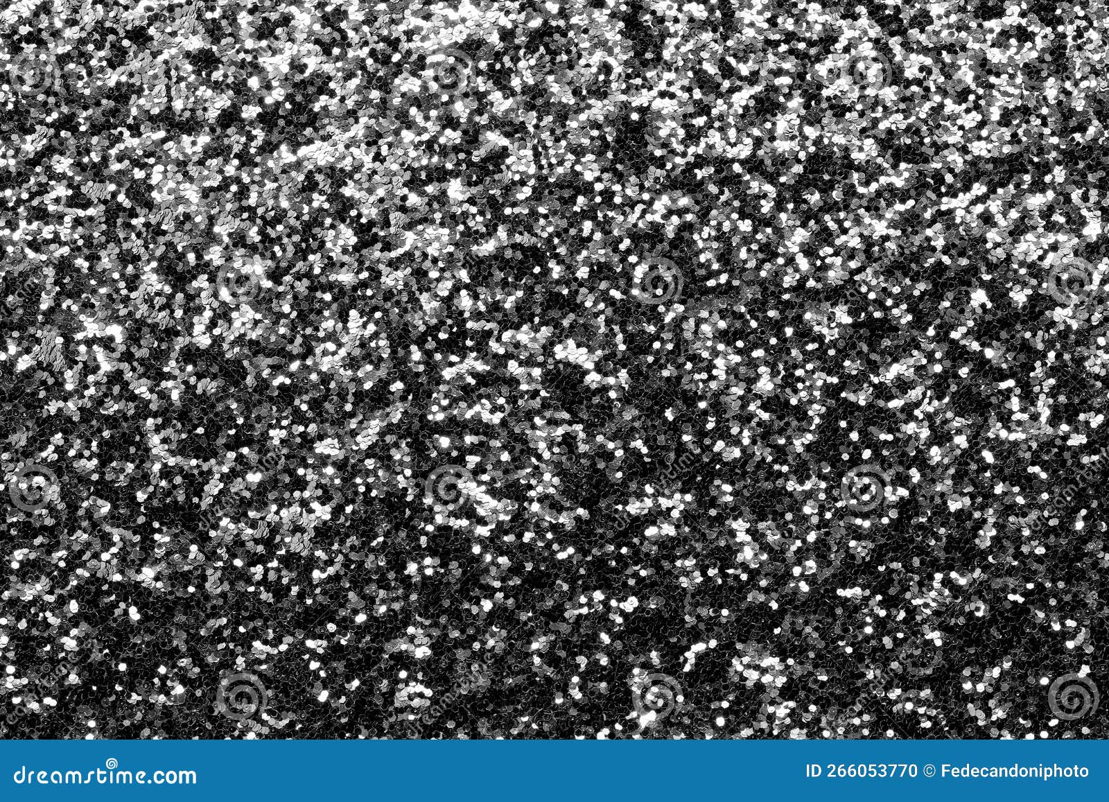 Shimmering Silver Glitter Material Background with Gray Sparkles Stock