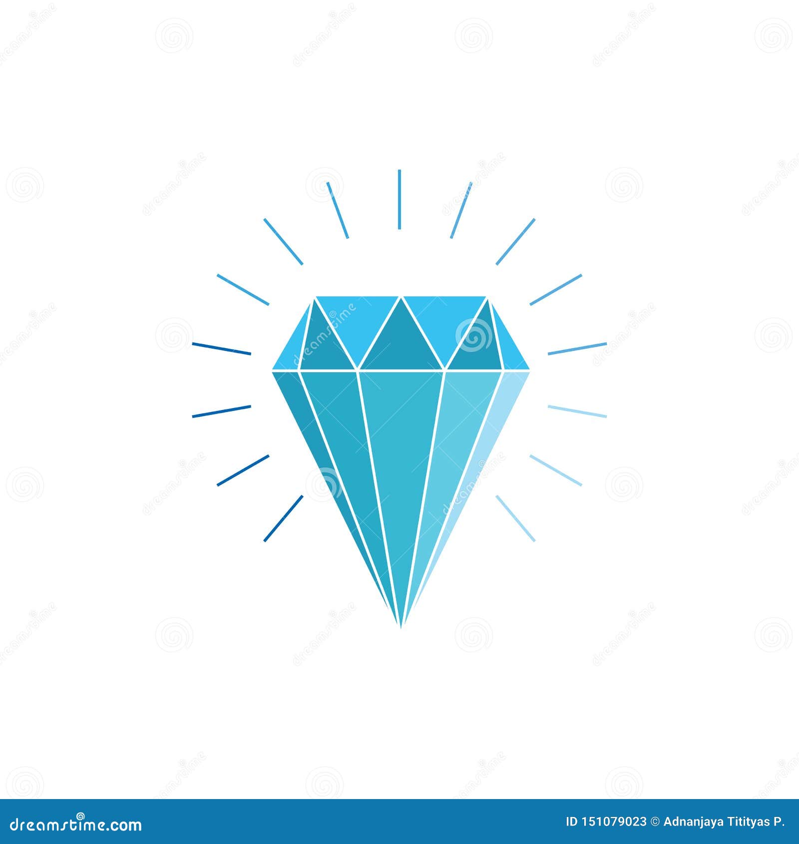Shine Blue Diamond Gradient Logo Vector Stock Vector Illustration of