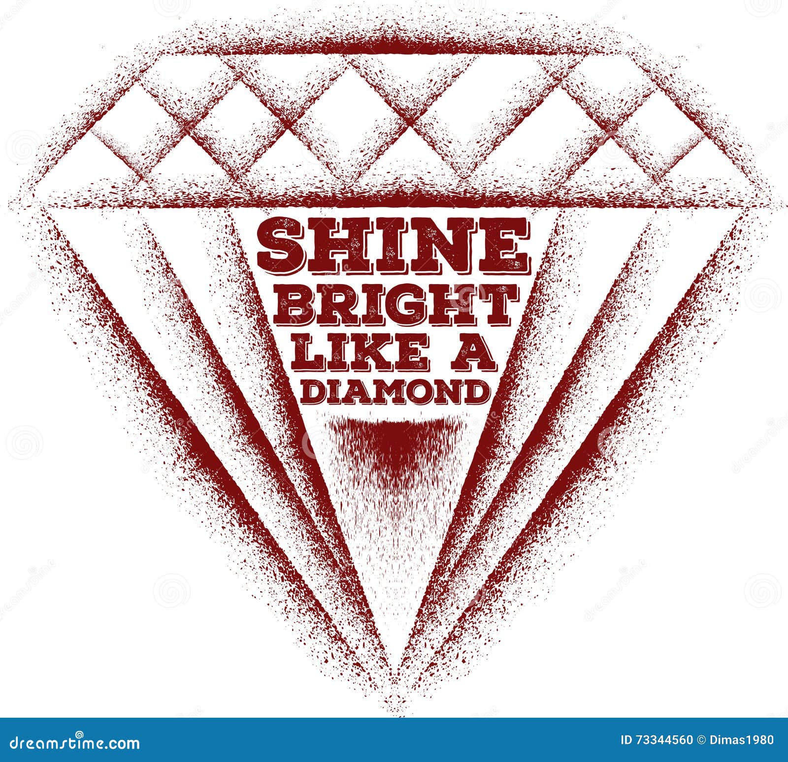 Shine Bright Like A Diamond Stock Illustration - Illustration Of Creative,  Artistic: 73344560