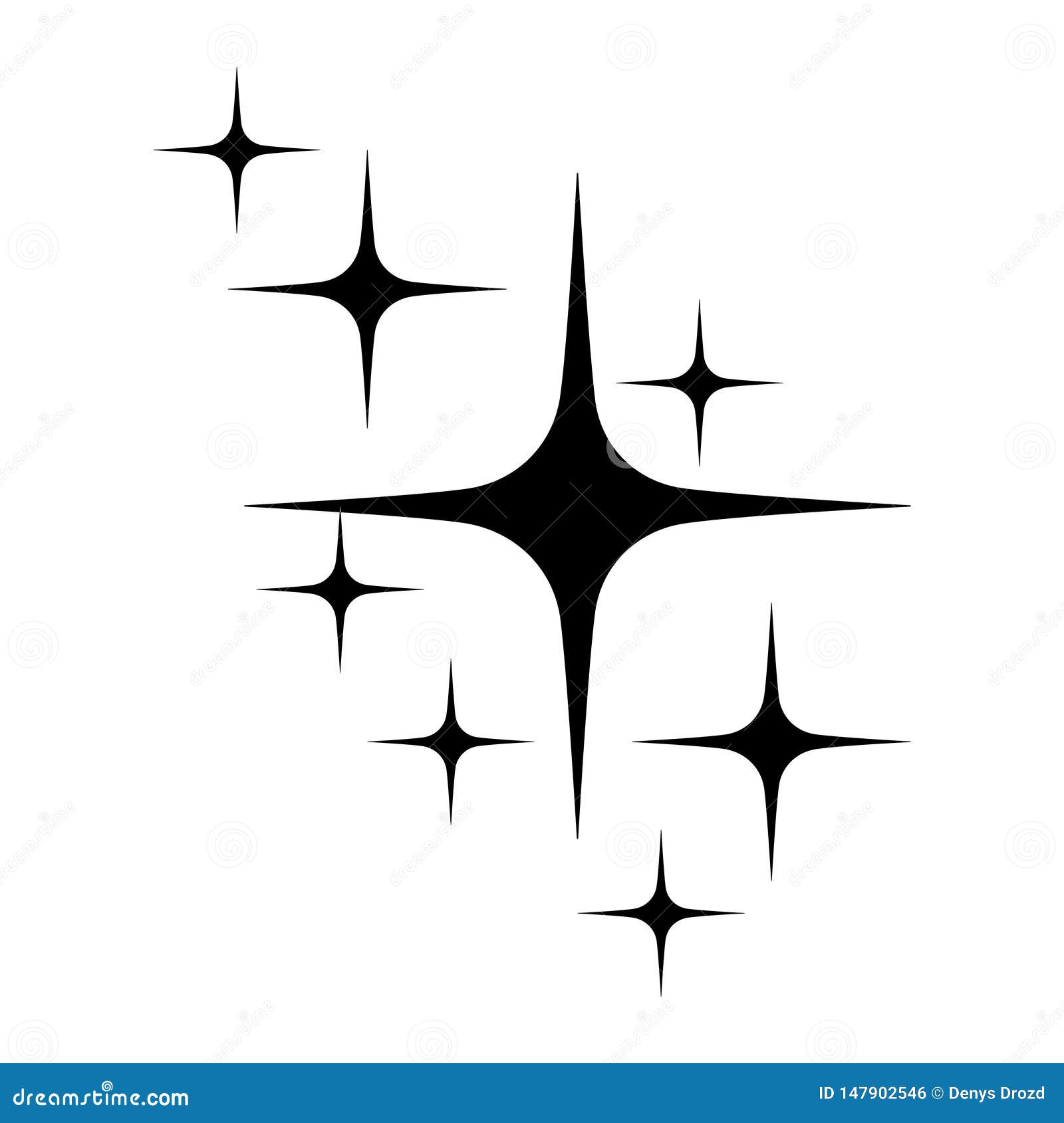 Shine Icon, Clean Star Vector Icon Illustration. Stock Vector
