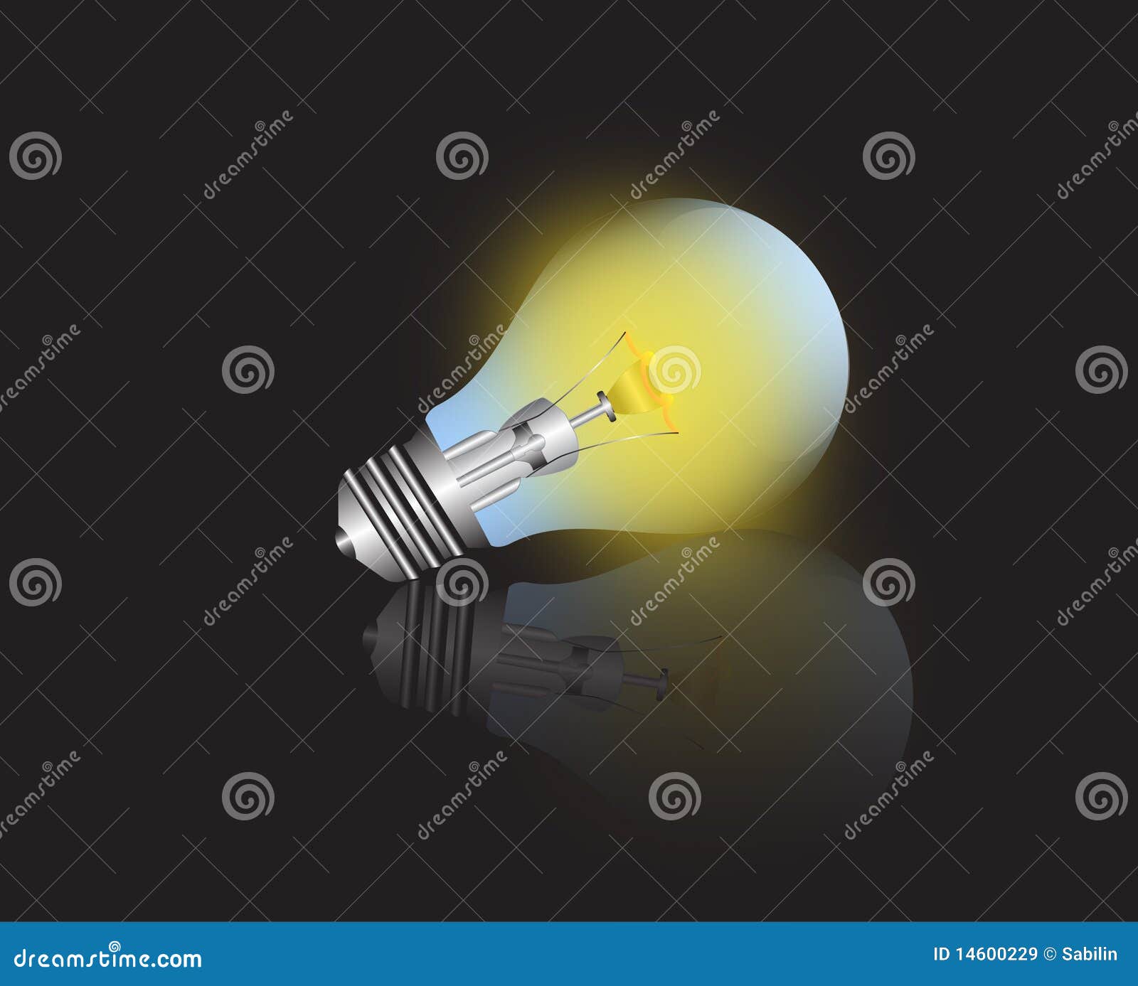 Shining bulb stock vector. Illustration of lamp, electricity 14600229