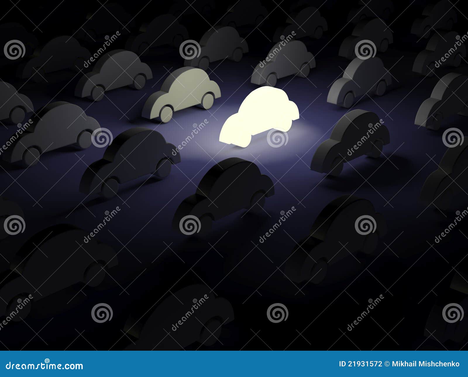 Shining car stock illustration. Illustration of bulb - 21931572