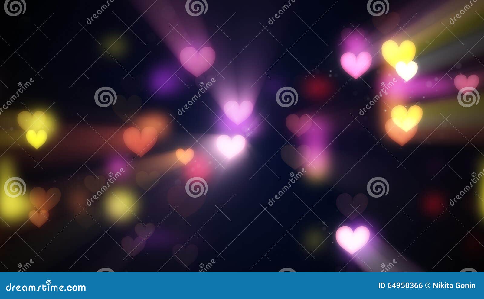 Shining Heart Shapes Love Background Stock Illustration Illustration
