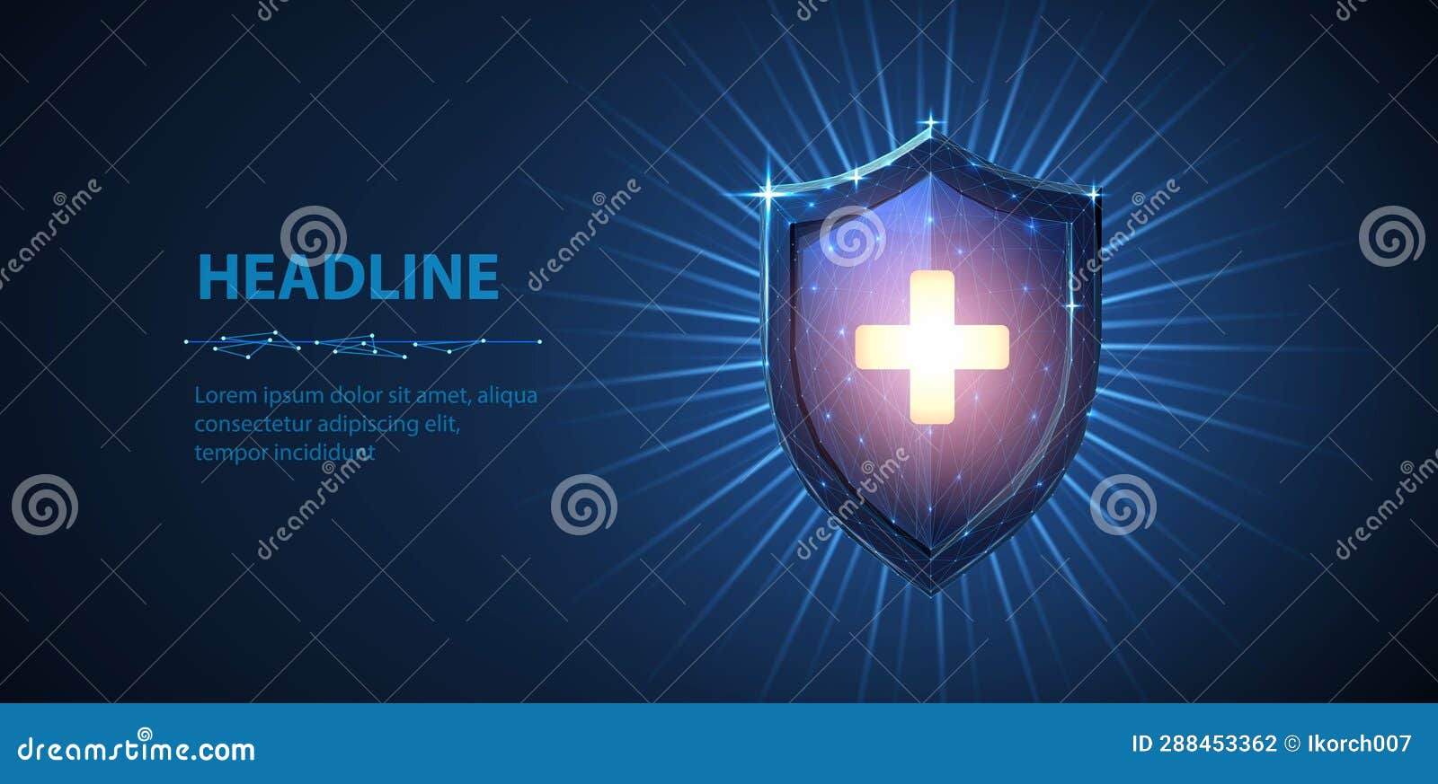 shining shield and cross. antimicrobial protect, covid-19 vaccination, virus protection, immune system, bacterial