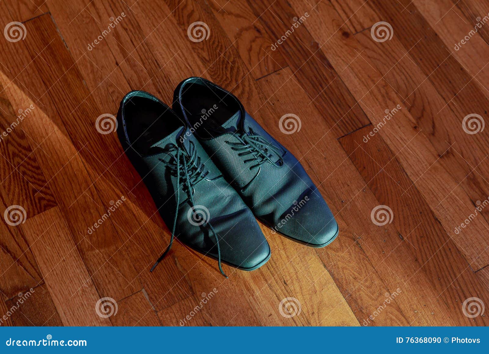 Shiny Black Men S Shoes for the Bride, Lying on the Floor Stock Photo ...