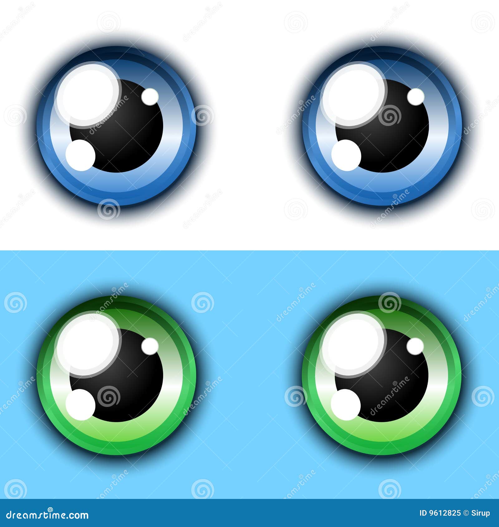 Shiny Cartoon Eye Collection Royalty Free Stock Photo - Image: 9612825