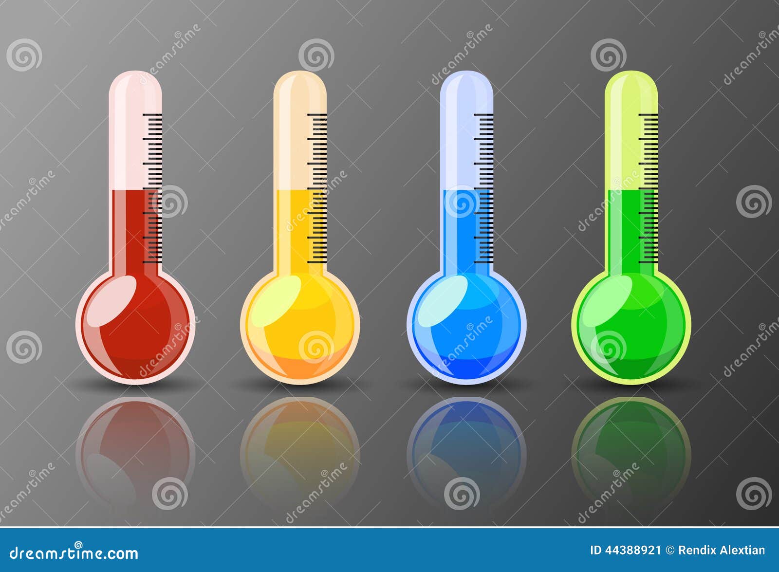 Shiny Colorful Thermometer stock illustration. Illustration of medicine