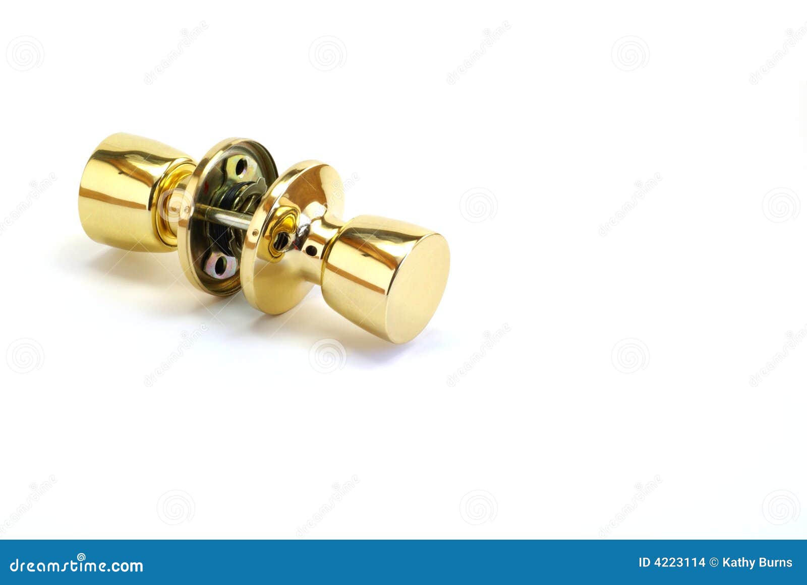 Shiny Door Knobs stock photo. Image of knobs, yellow, home 4223114