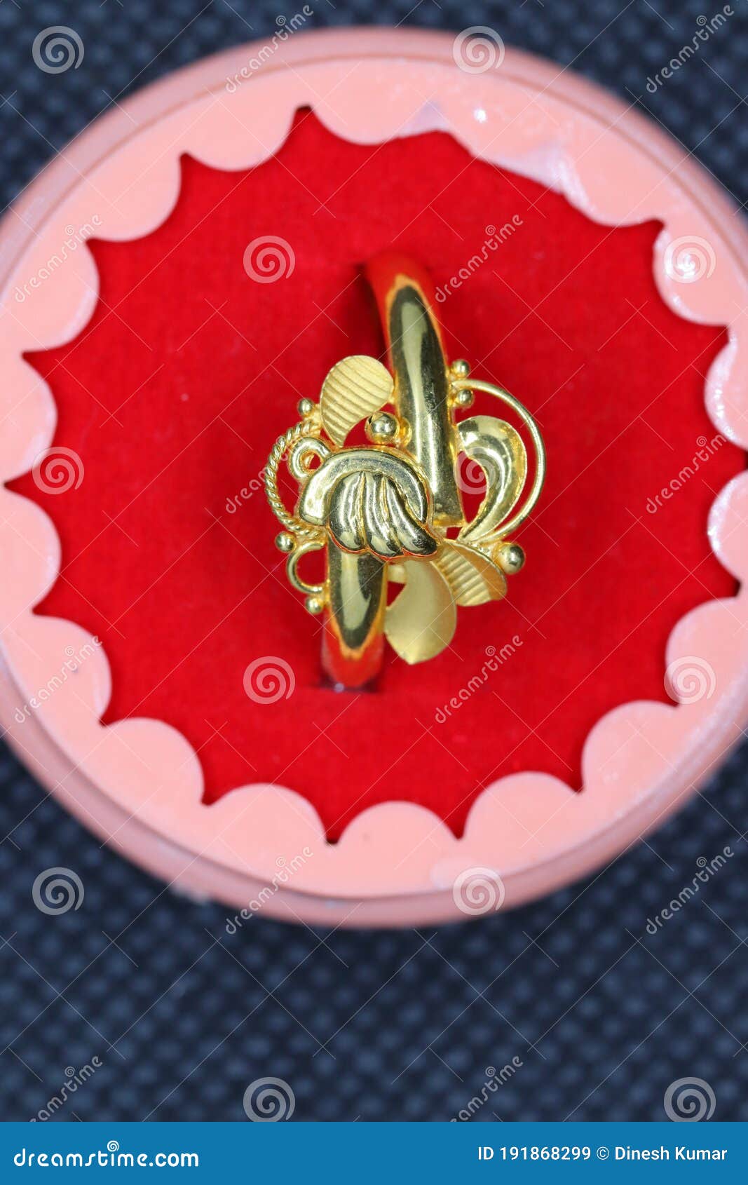 Gold Plated Panchadhatu Large Flower Design Free Size Ring For Women