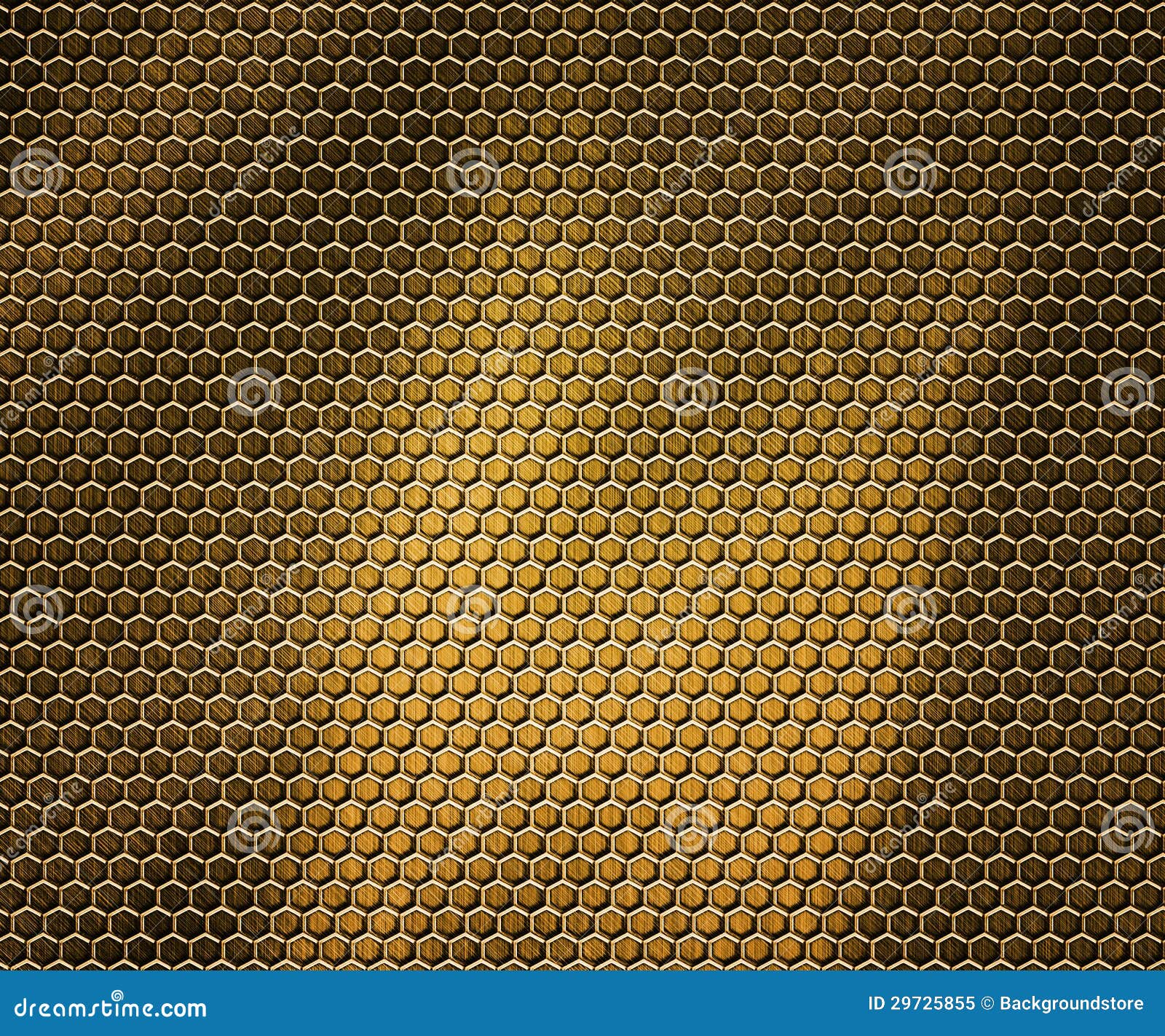 Golden Hex Metal Background Stock Illustration Illustration of
