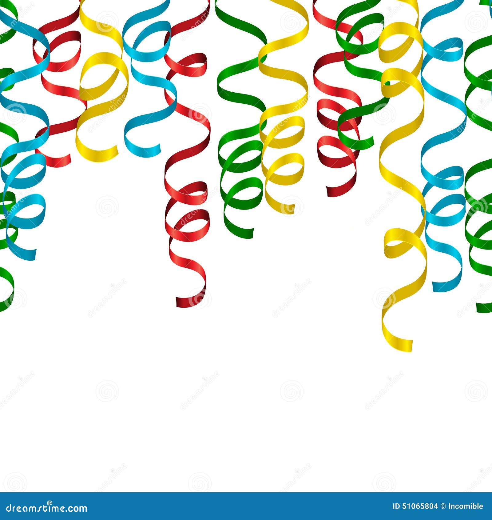 Shiny Gradient Streamers Party Serpentine Stock Illustrations 123