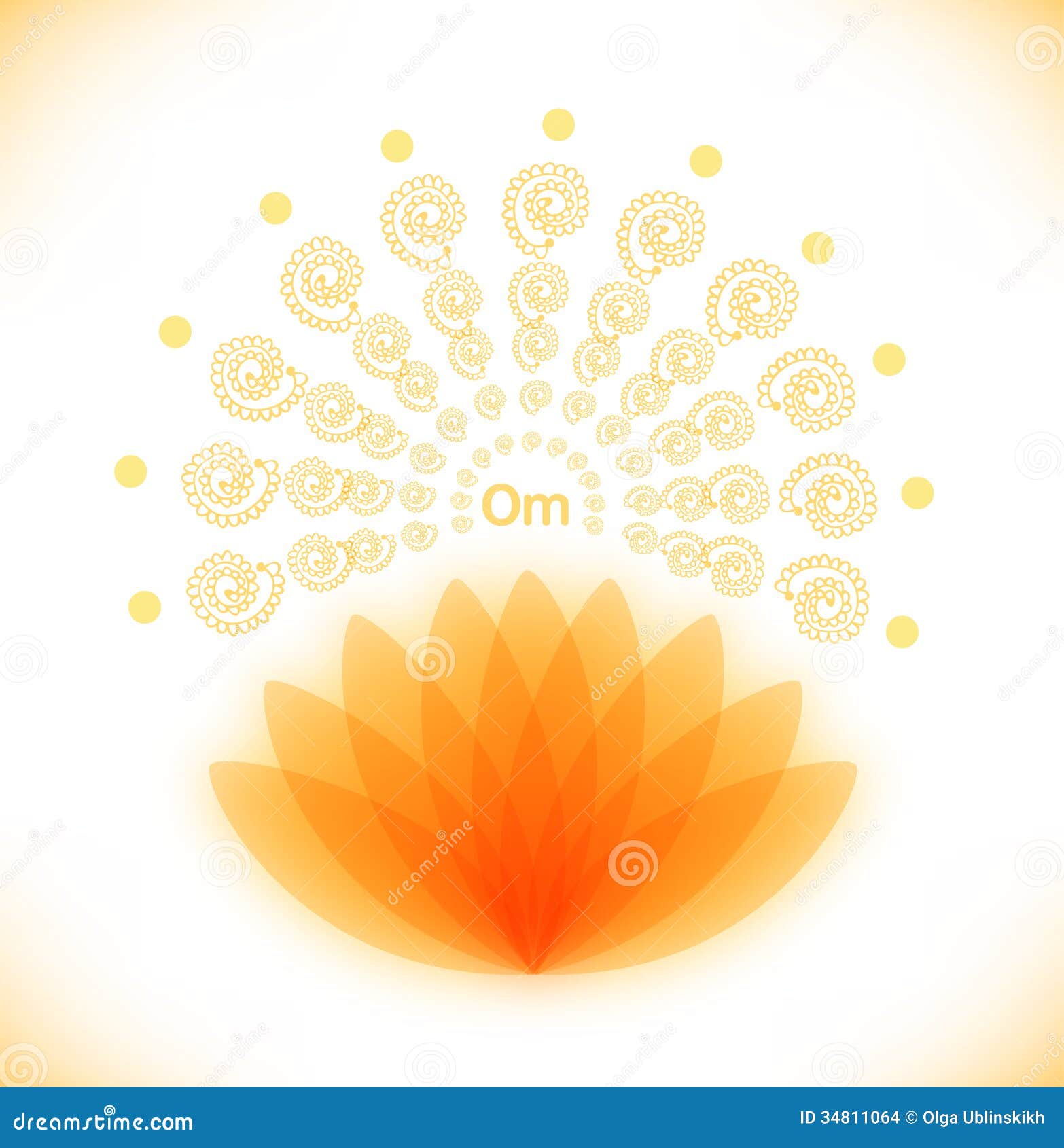 shiny image with lotus buddhistic banner hinduism 