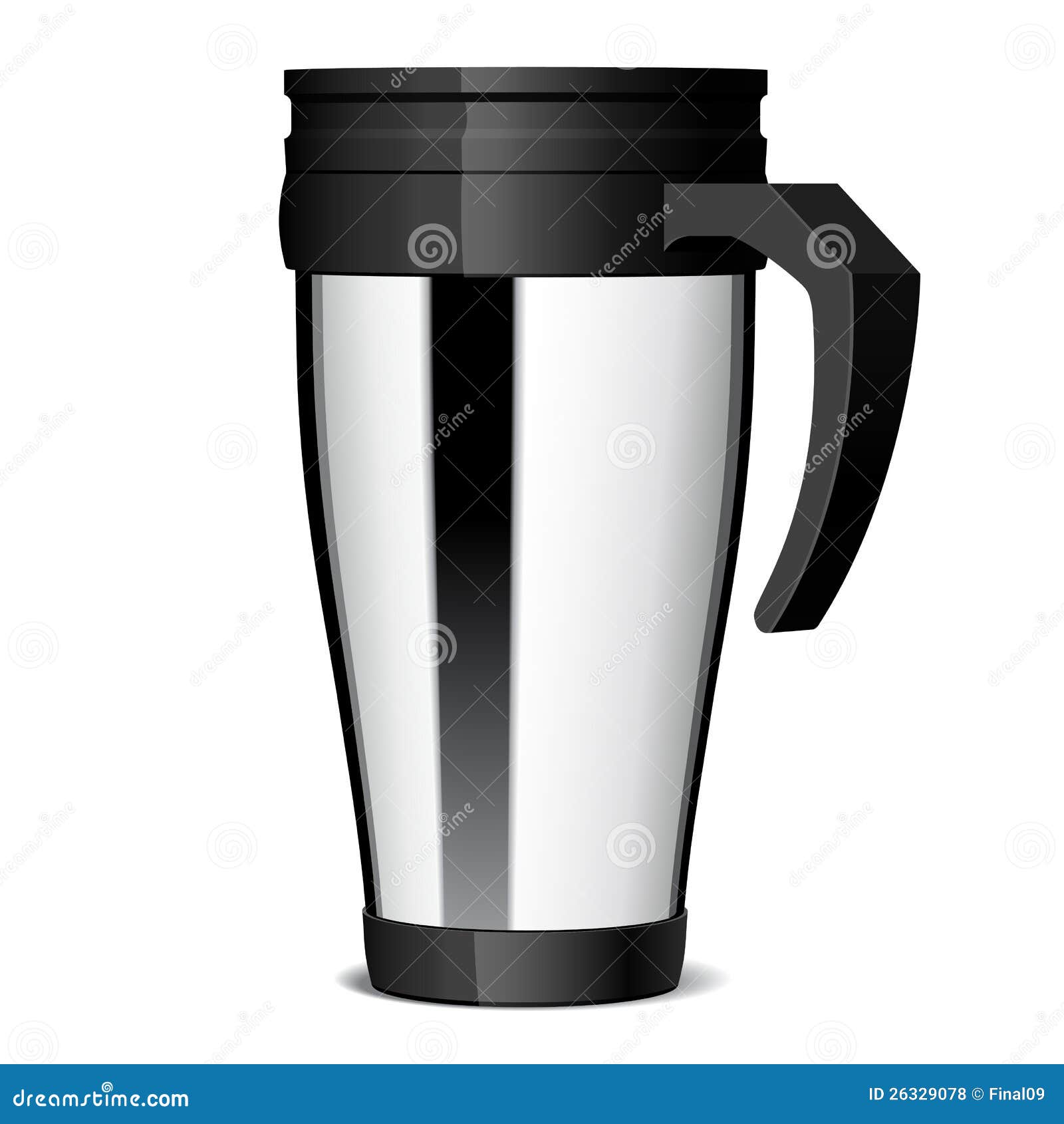 shiny metal travel thermo-cup 