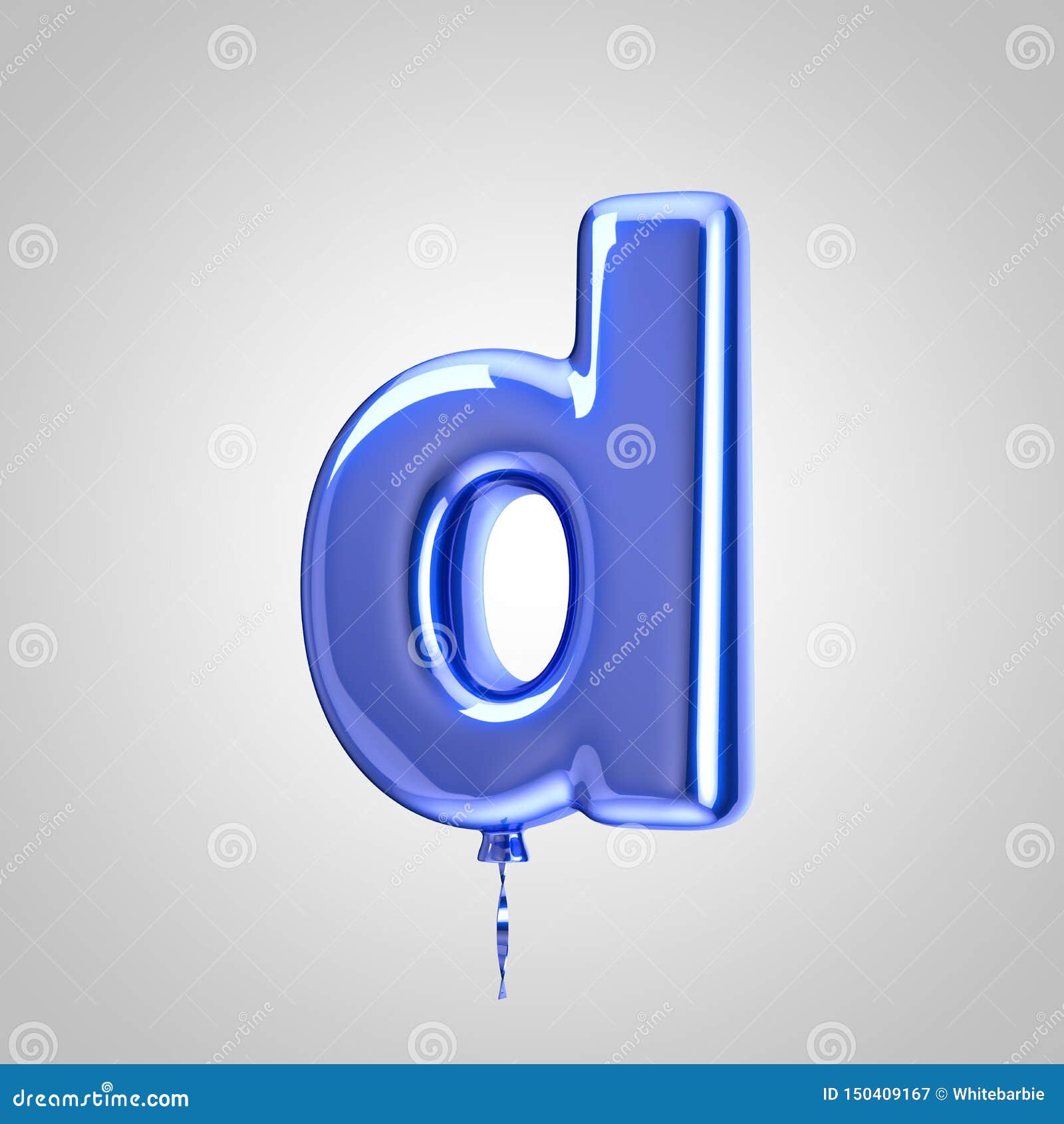 Blue Letter D Poster