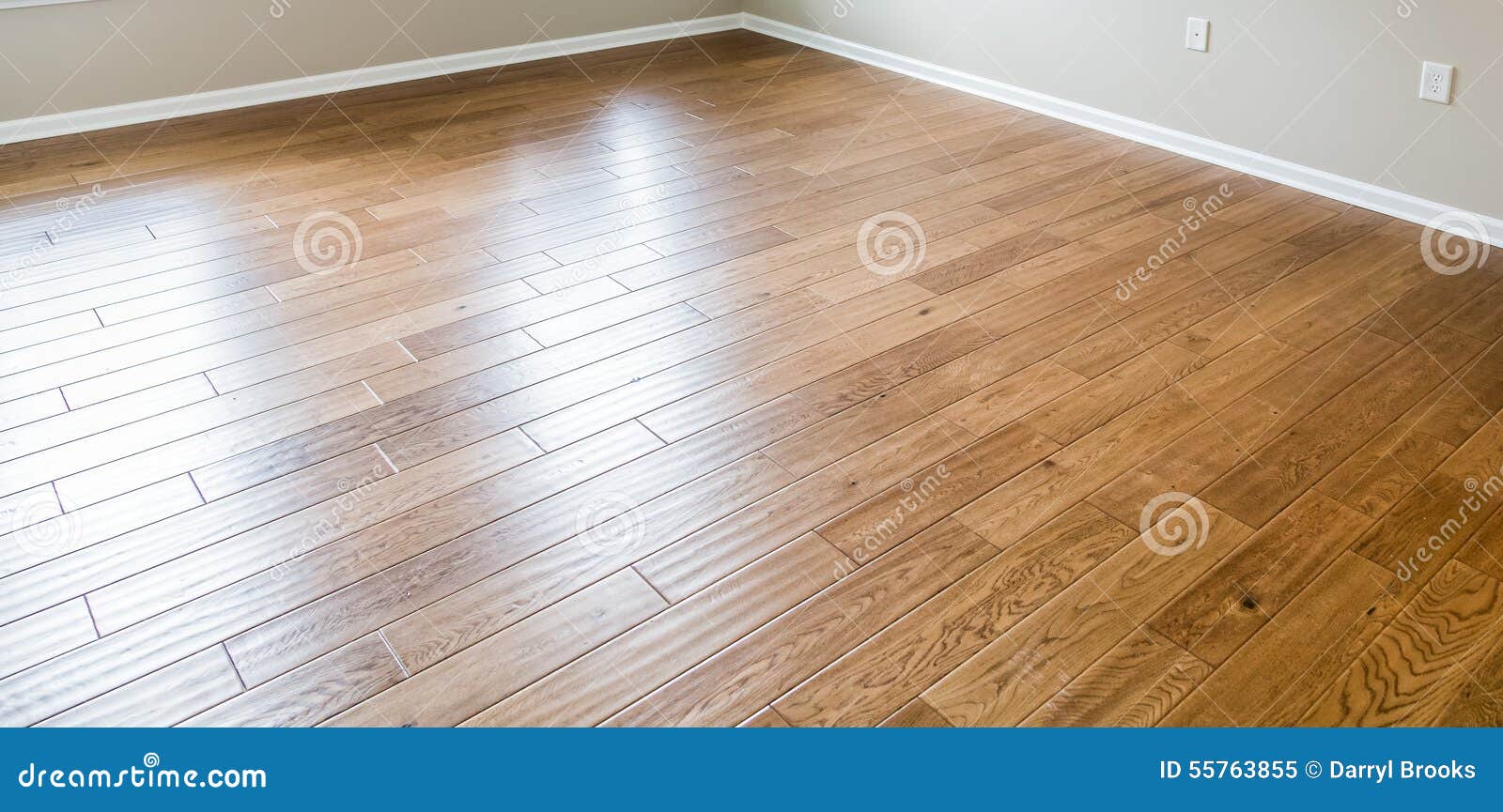 Shiny New Hardwood Floor stock image. Image of textured 55763855
