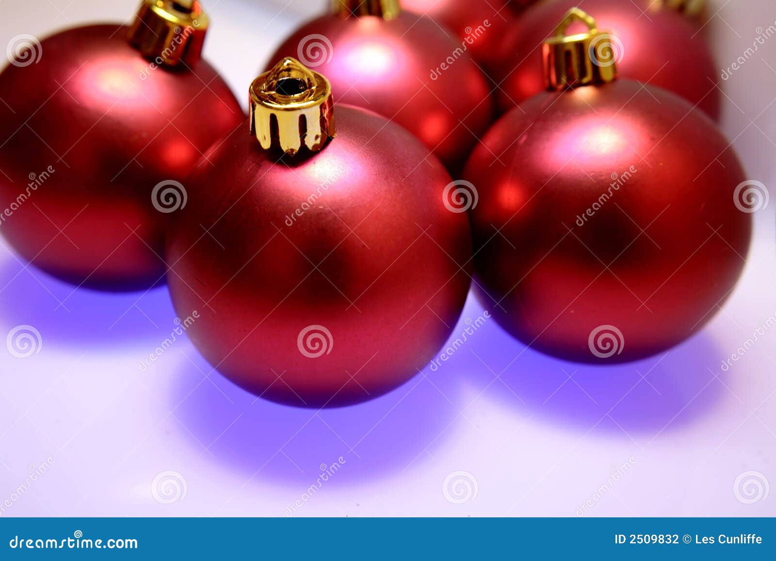 Shiny Red Christmas Tree Balls Stock Photo - Image of custom, solid ...