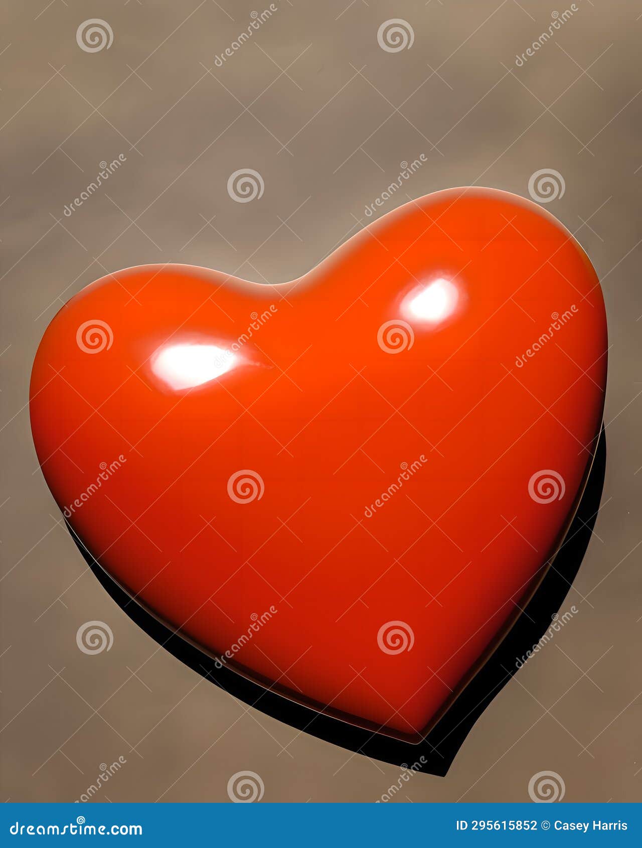 Shiny Red Heart stock illustration. Illustration of number 295615852