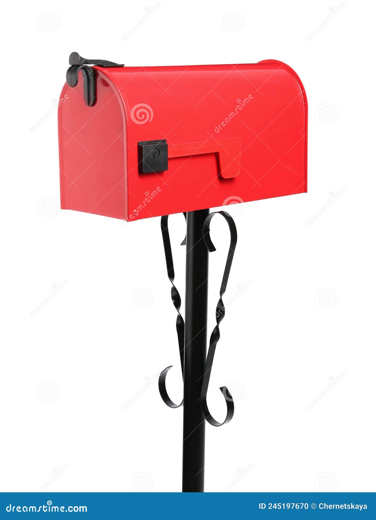 Shiny Red Letter Box on White Background Stock Photo Image of mailing
