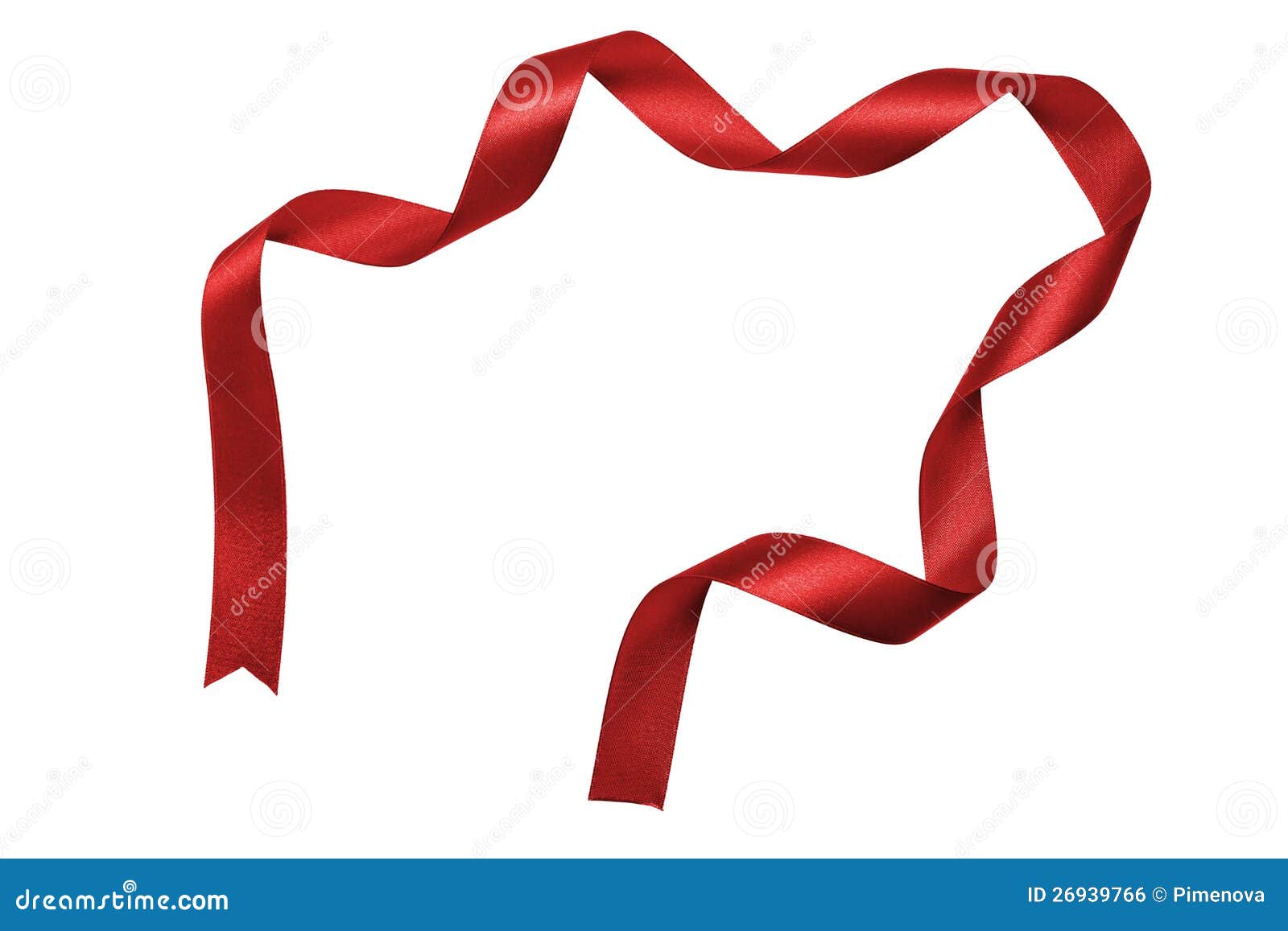 shiny red satin ribbon