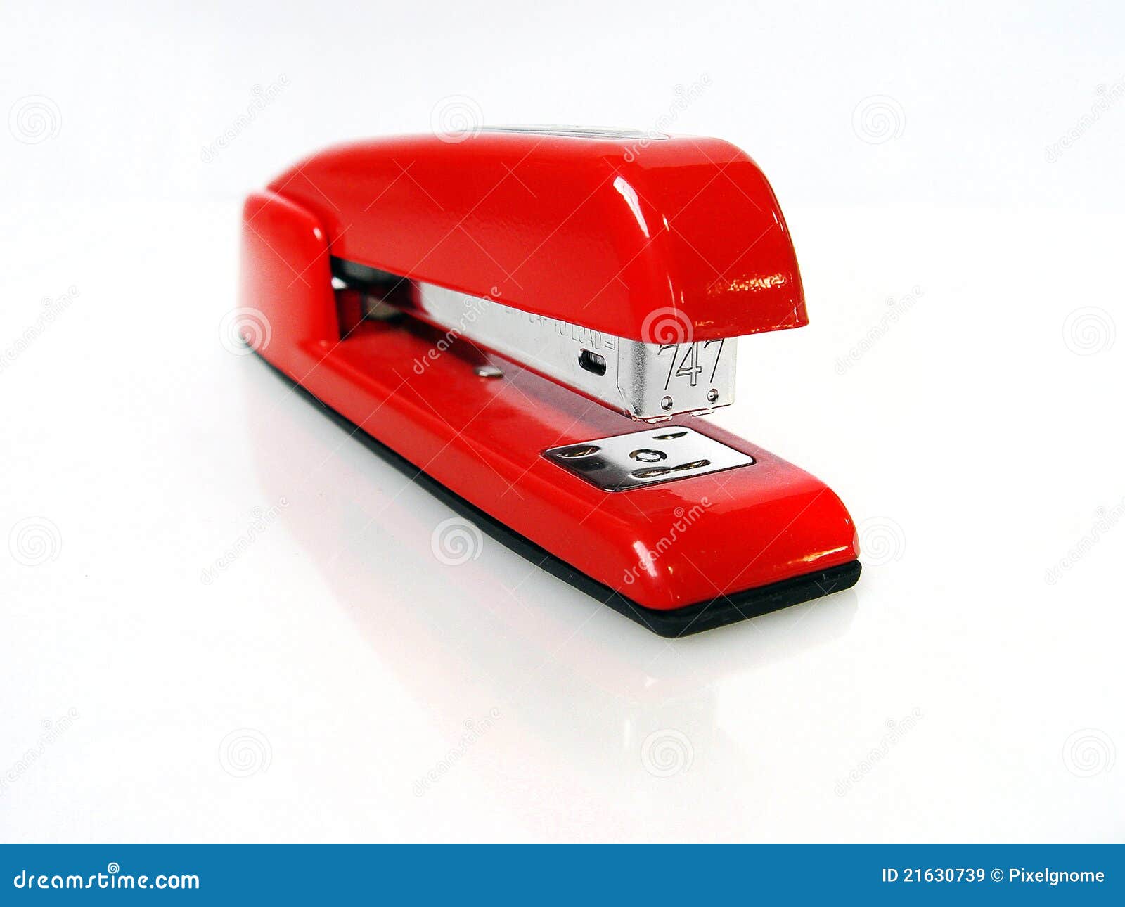 shiny red stapler