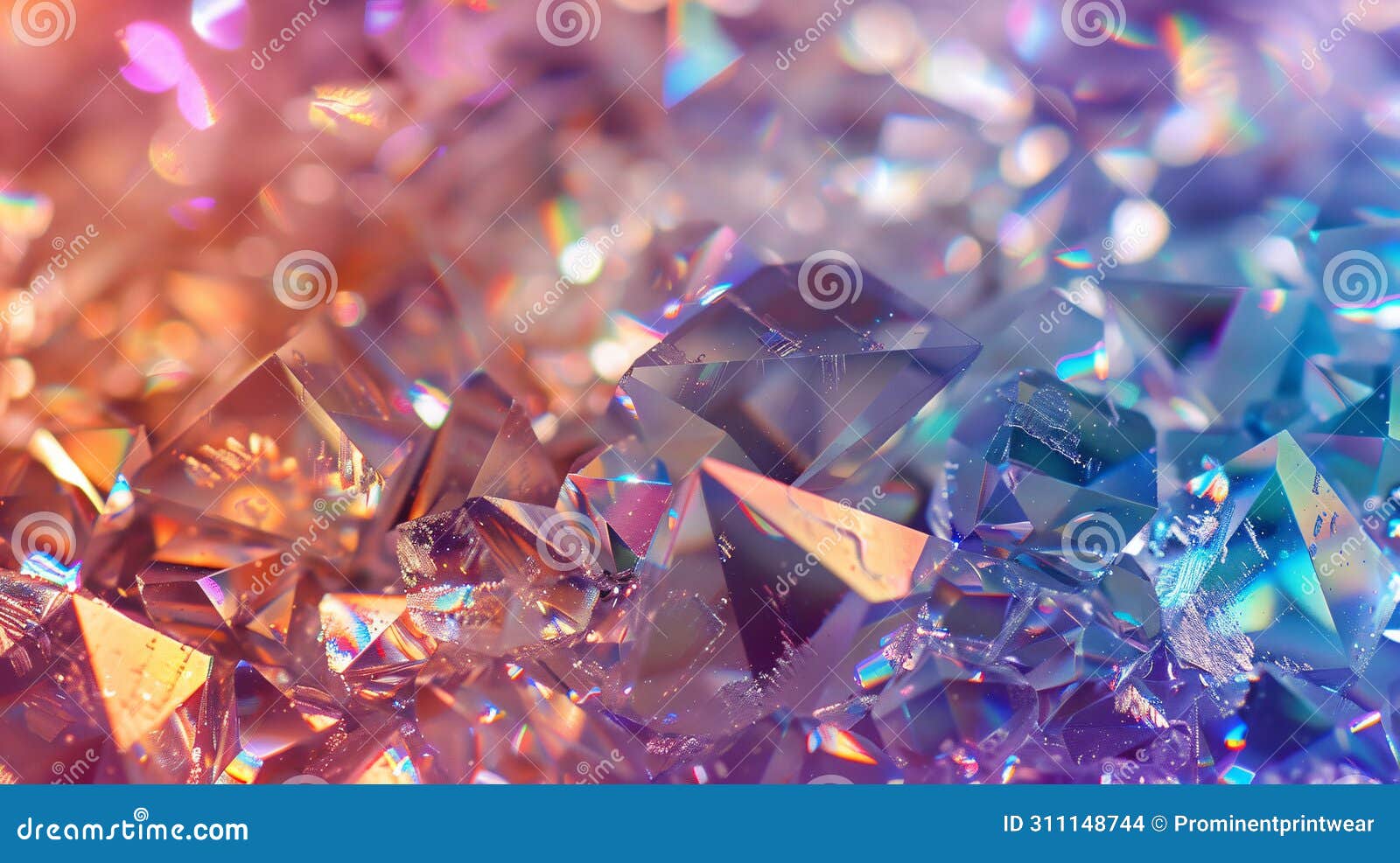 shiny sparkling abstract crystal texture with hombre effect