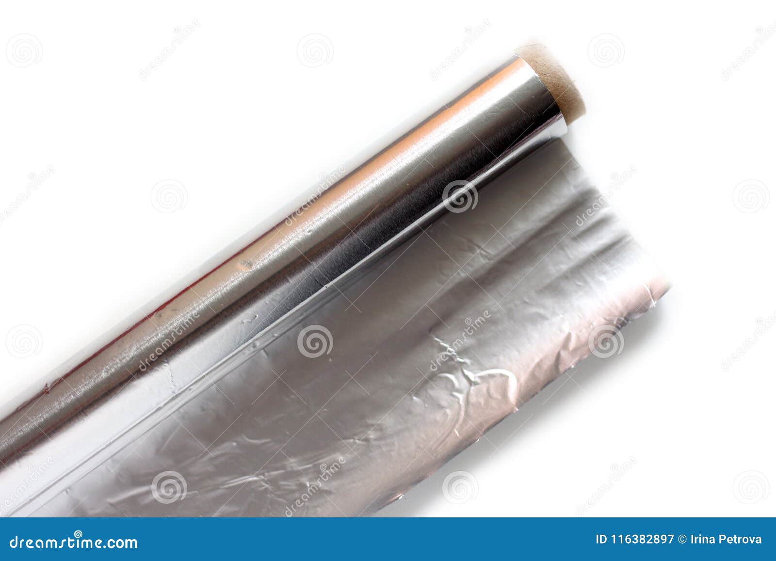Unfolded Aluminum Foil on Roll Stock Image Image of paper, material
