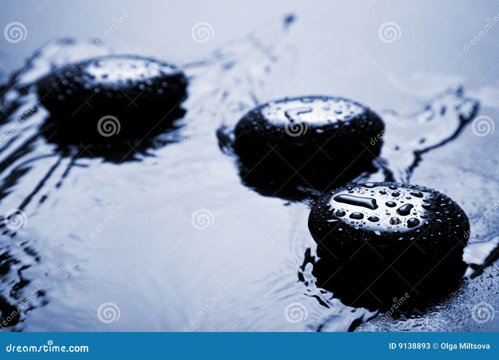 Shiny Zen Stones with Water Drops Stock Image Image of drop, concept