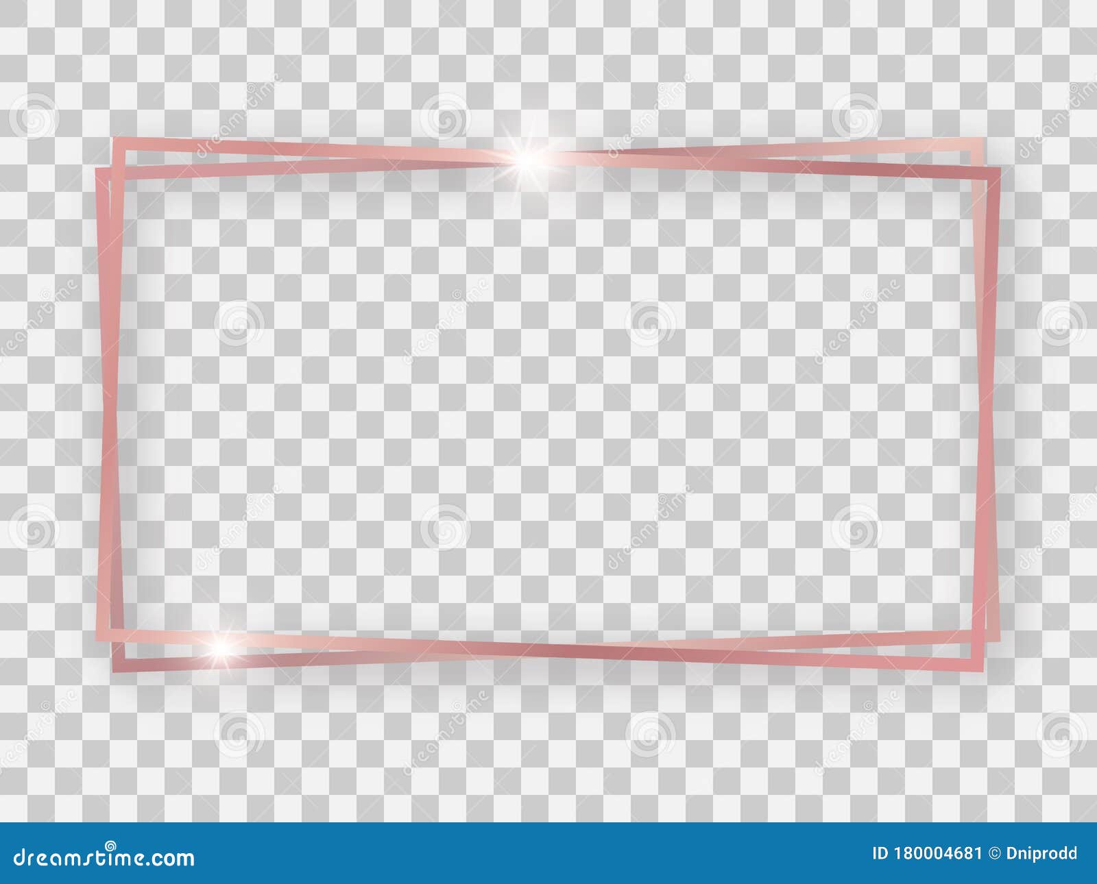 Download Double Rose Gold Shiny 16x9 Rectangular Frame Stock Vector ...