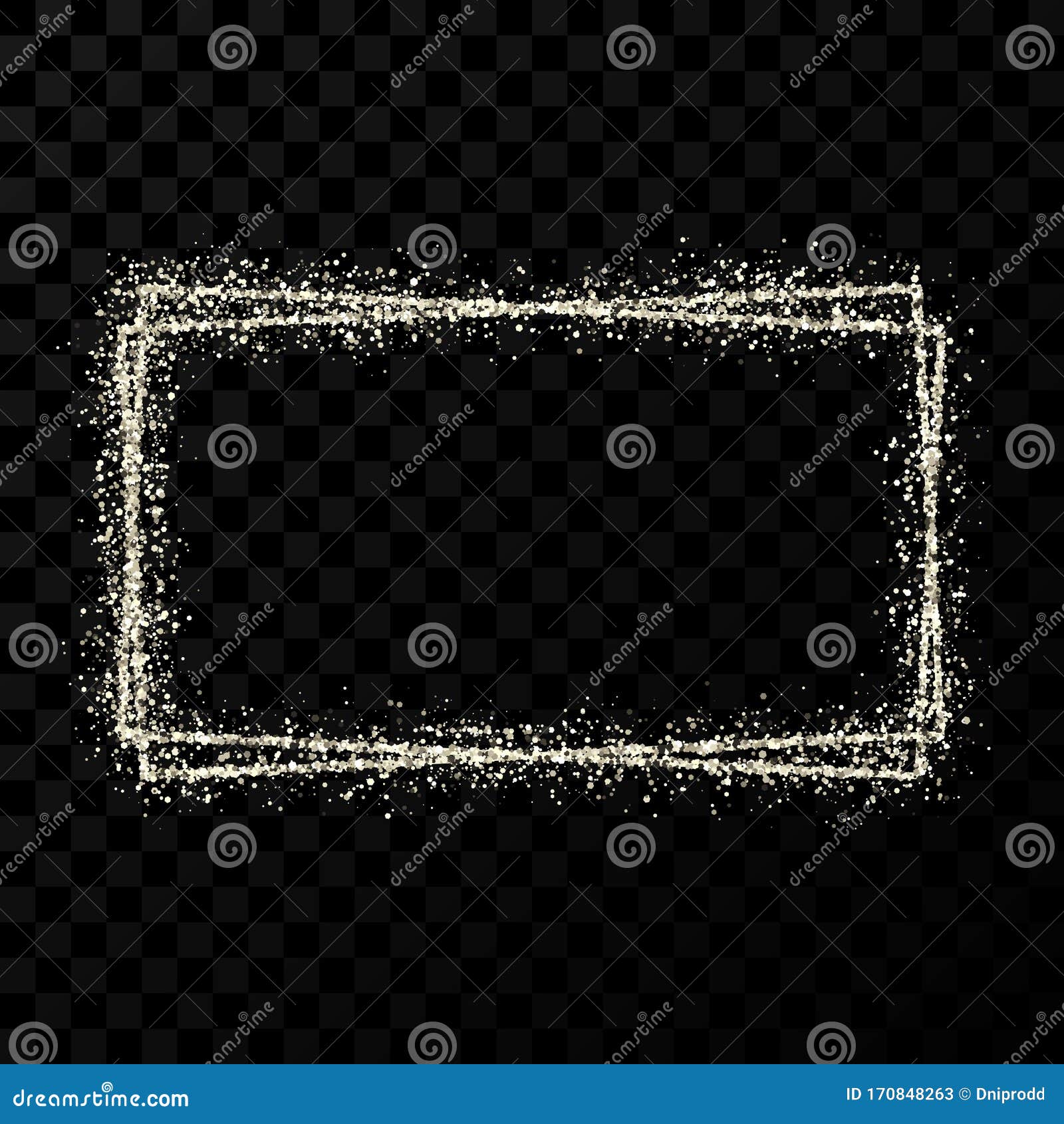 Download Silver Shiny Double Rectangle Frame With Light Effects ...