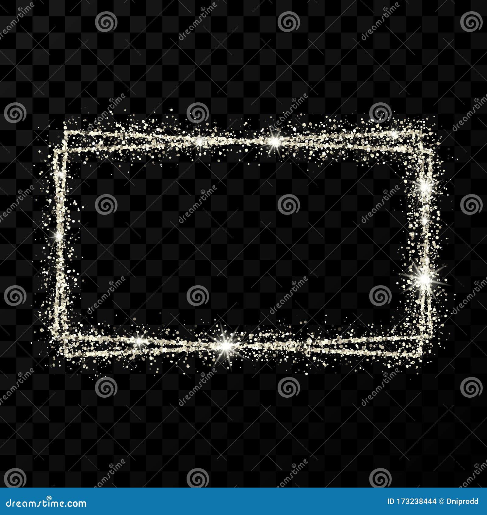 Download Silver Shiny Double Rectangle Frame With Light Effects ...