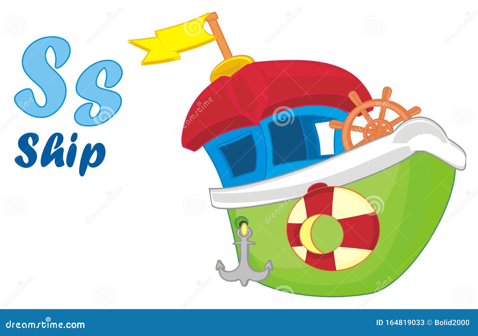 Ship and abc stock illustration. Illustration of board 164819033