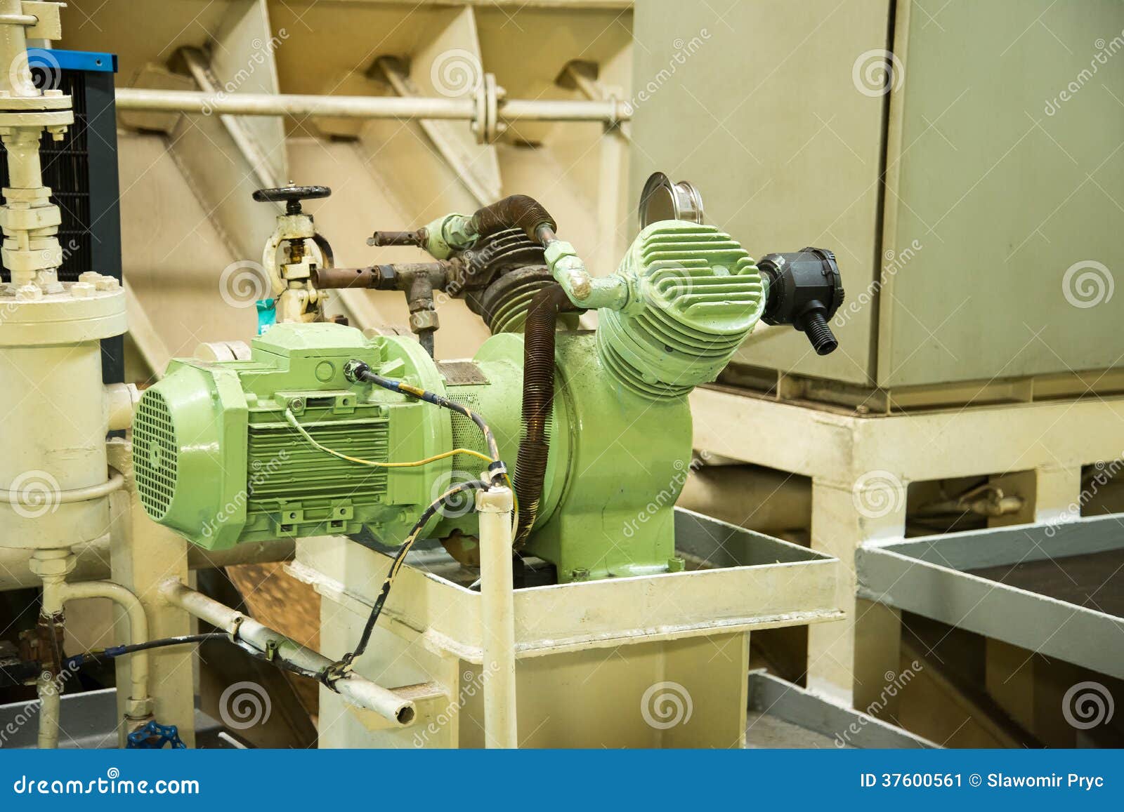 Ship air compressor stock image. Image of security, ship 37600561