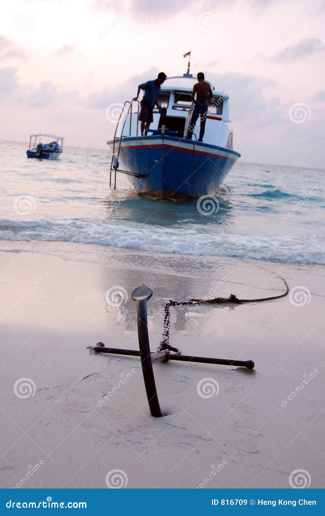 Ship Anchor 2 stock image. Image of beach, rope, firm ...