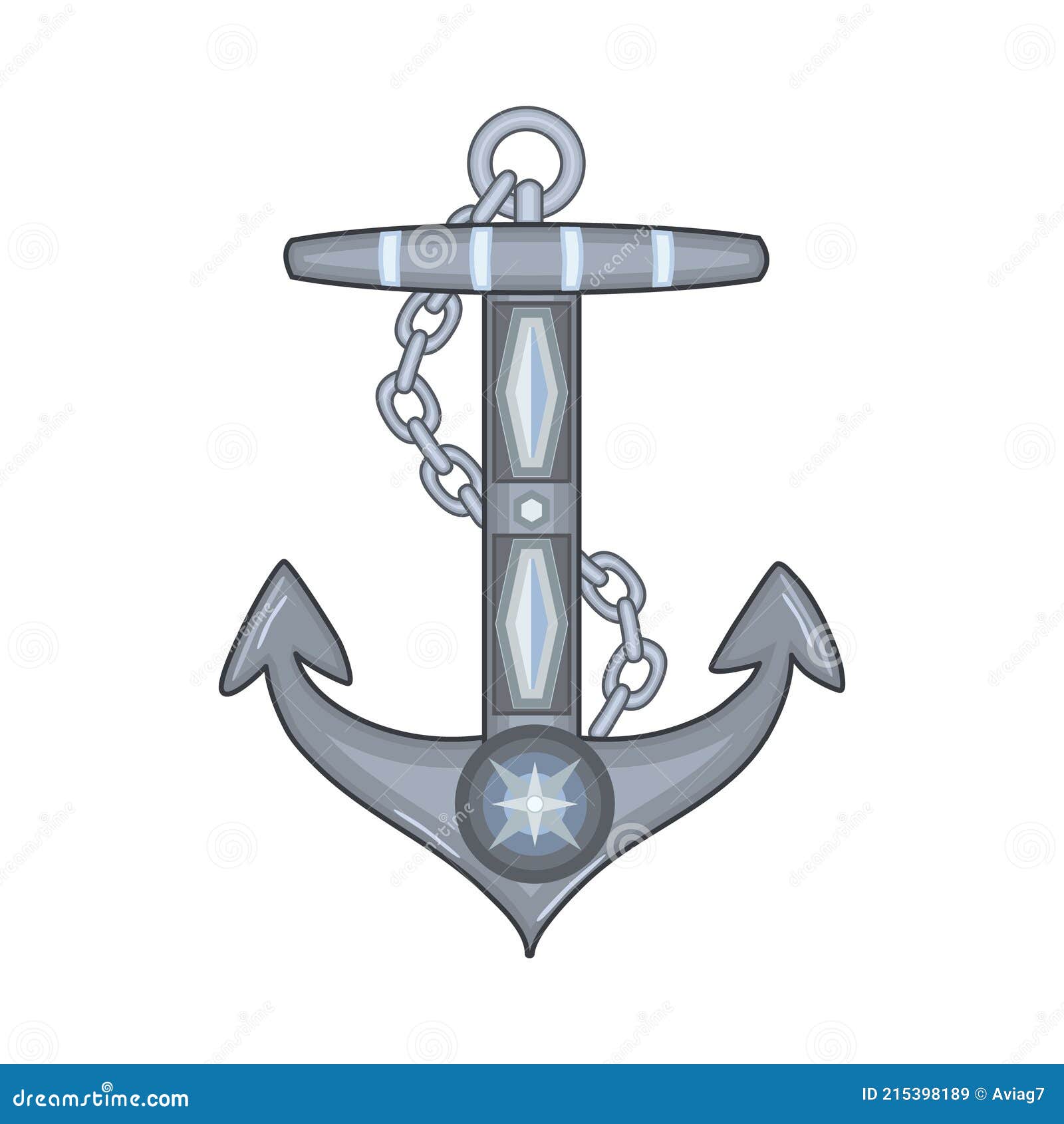 Ship Anchor Isolated on White Background. Nautical Symbol Icon. Stock  Vector - Illustration of cruise, antique: 215398189