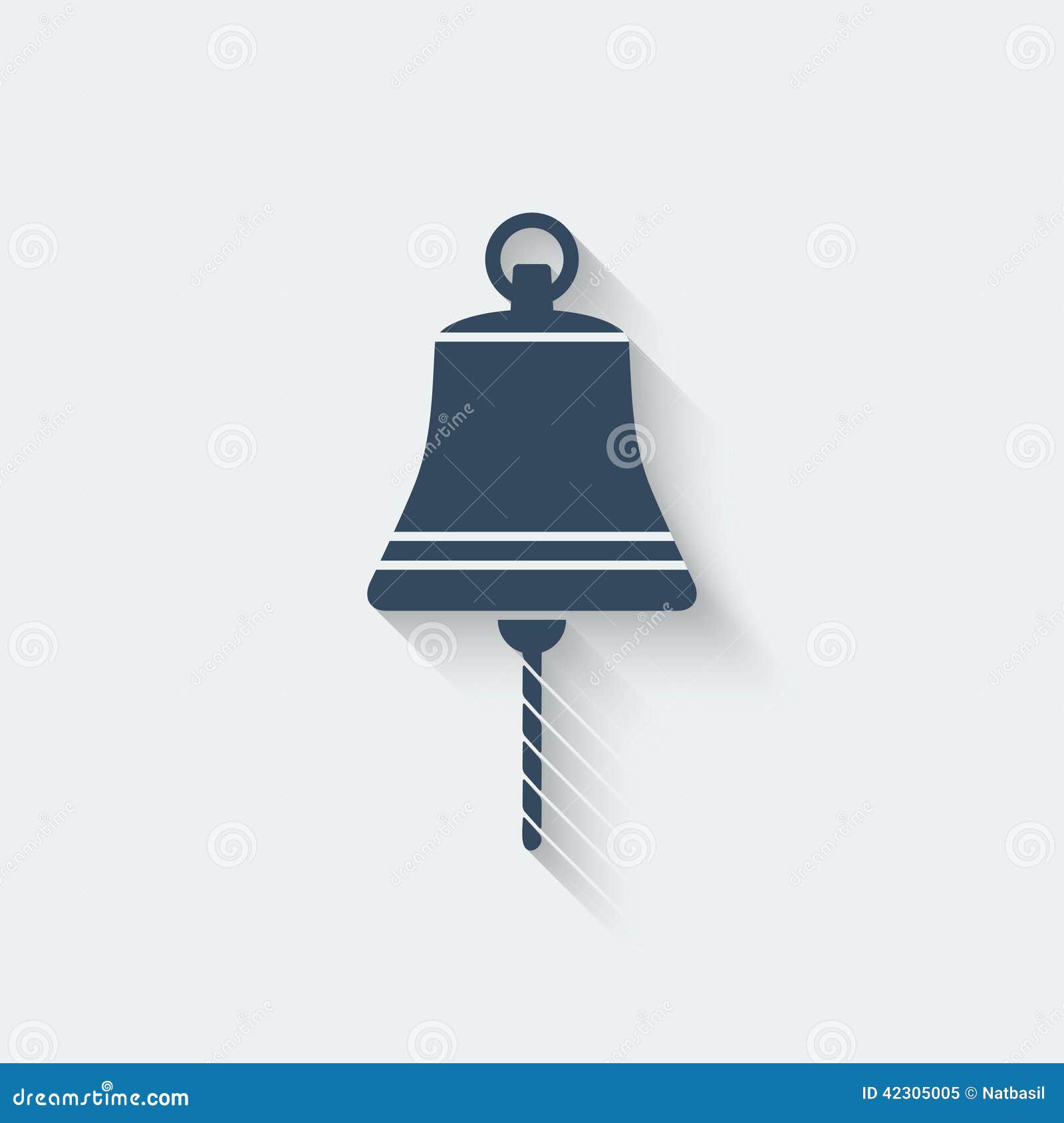 Ship bell stock vector. Illustration of elements, isolated 42305005