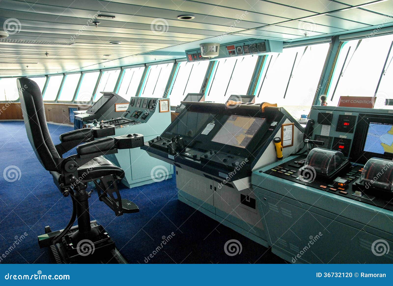 Ship Bridge Stock Photo Image Of Marine Control Nautical 36732120
