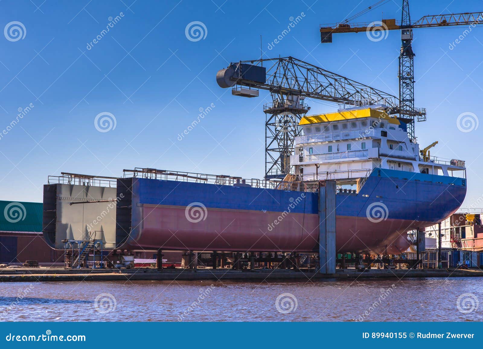 Ship building stock image. Image of dockyard, maintenance 89940155