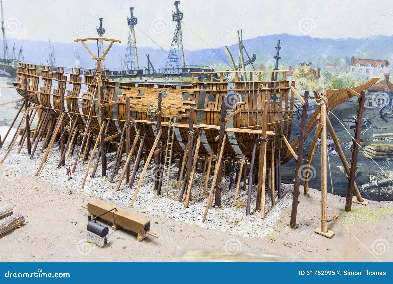 Ship Building stock image. Image of wood, scaffolding ...