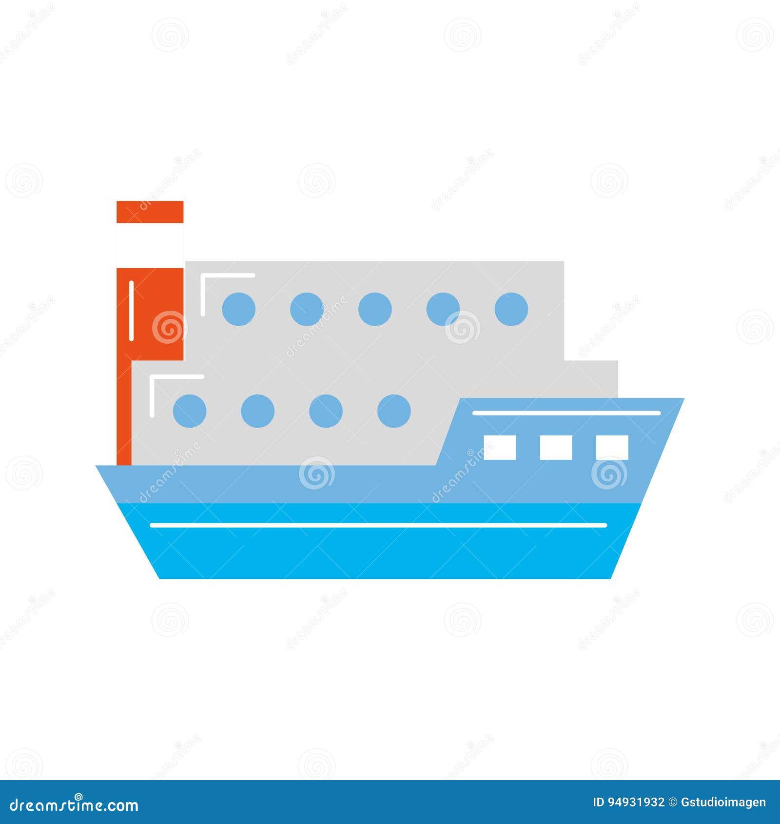 Ship cargo isolated icon vector illustration design