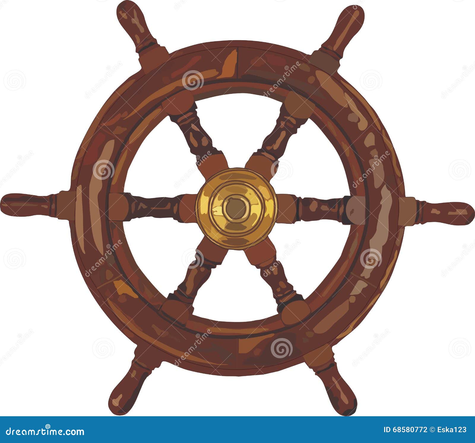 Ship control wheel stock vector. Illustration of abstract 68580772