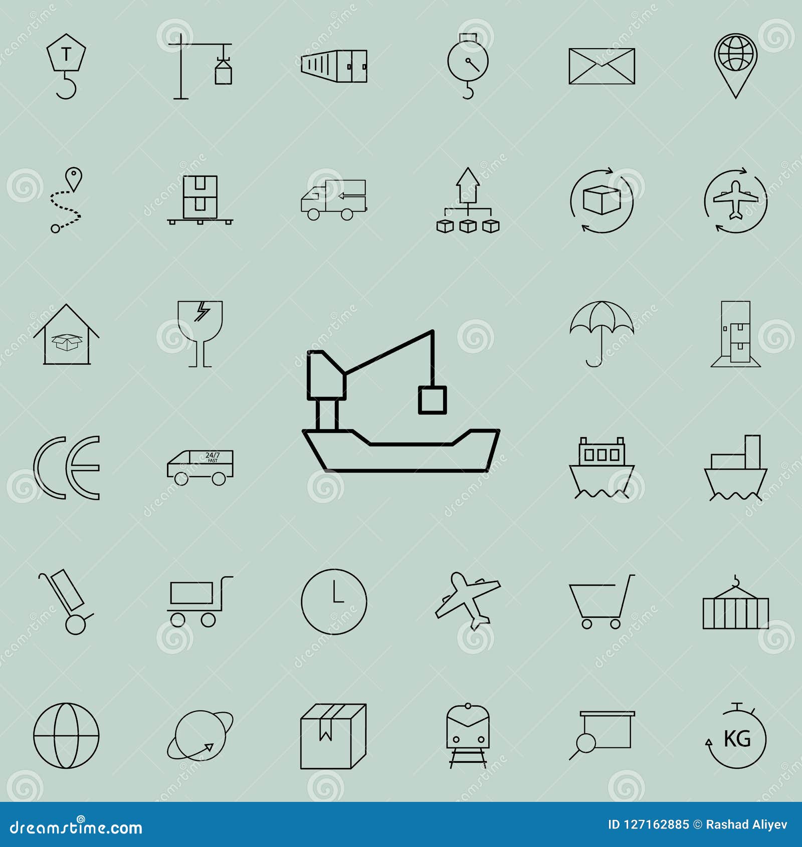 ship crane icon. logistics icons universal set for web and mobile