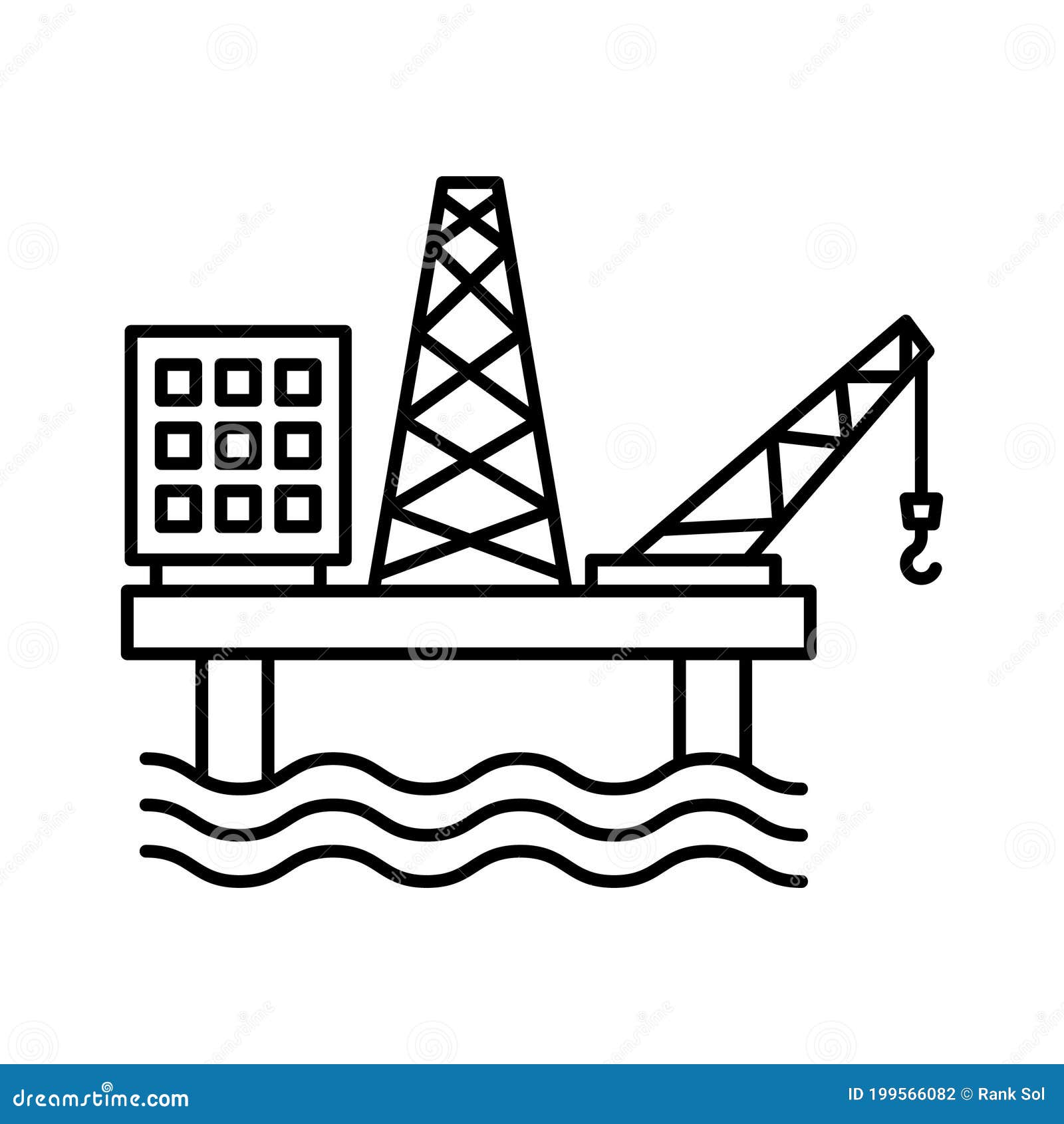 ship drilling  icon which can easily modify or edit