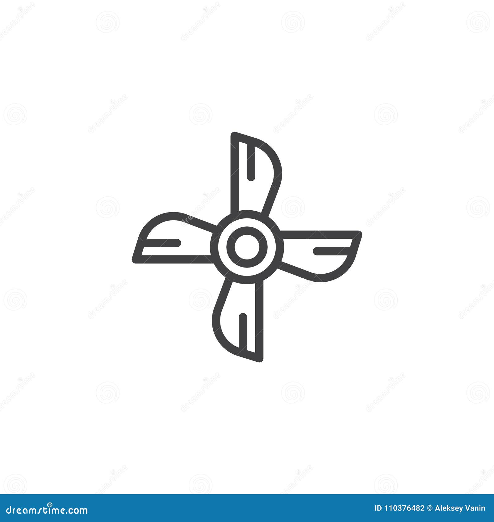 Ship Engine Propeller Outline Icon Stock Vector - Illustration of ...