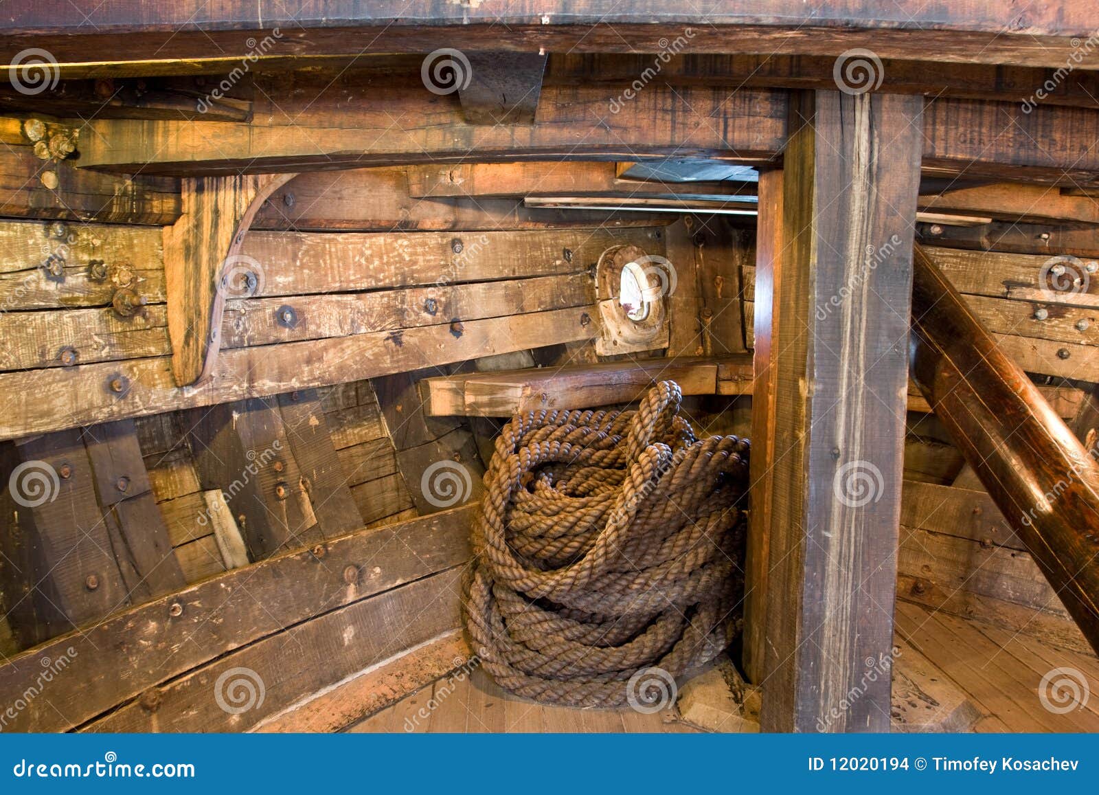 Ship Interior With Rope Stock Photo Image Of Ship Rope