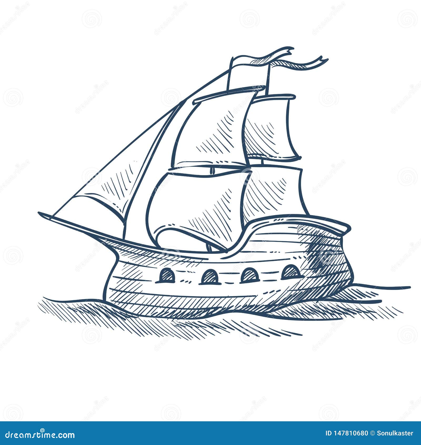 voyage boat drawing