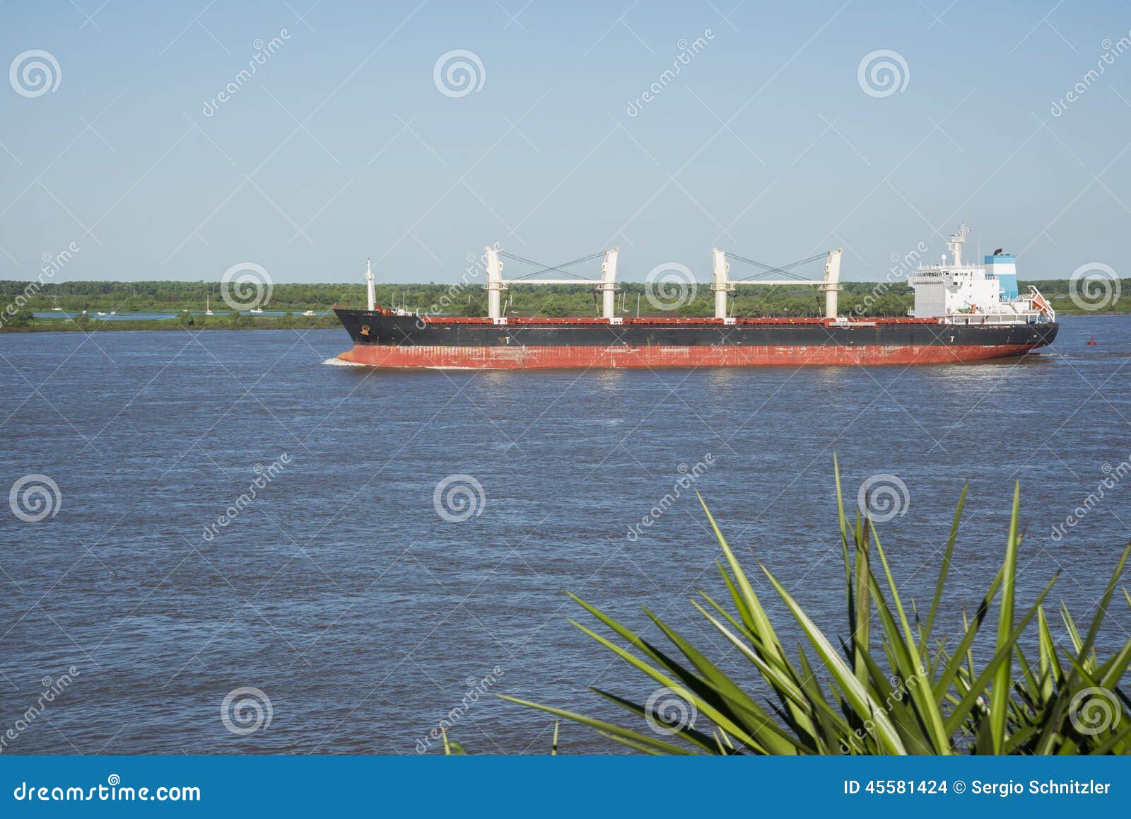 ship on parana river