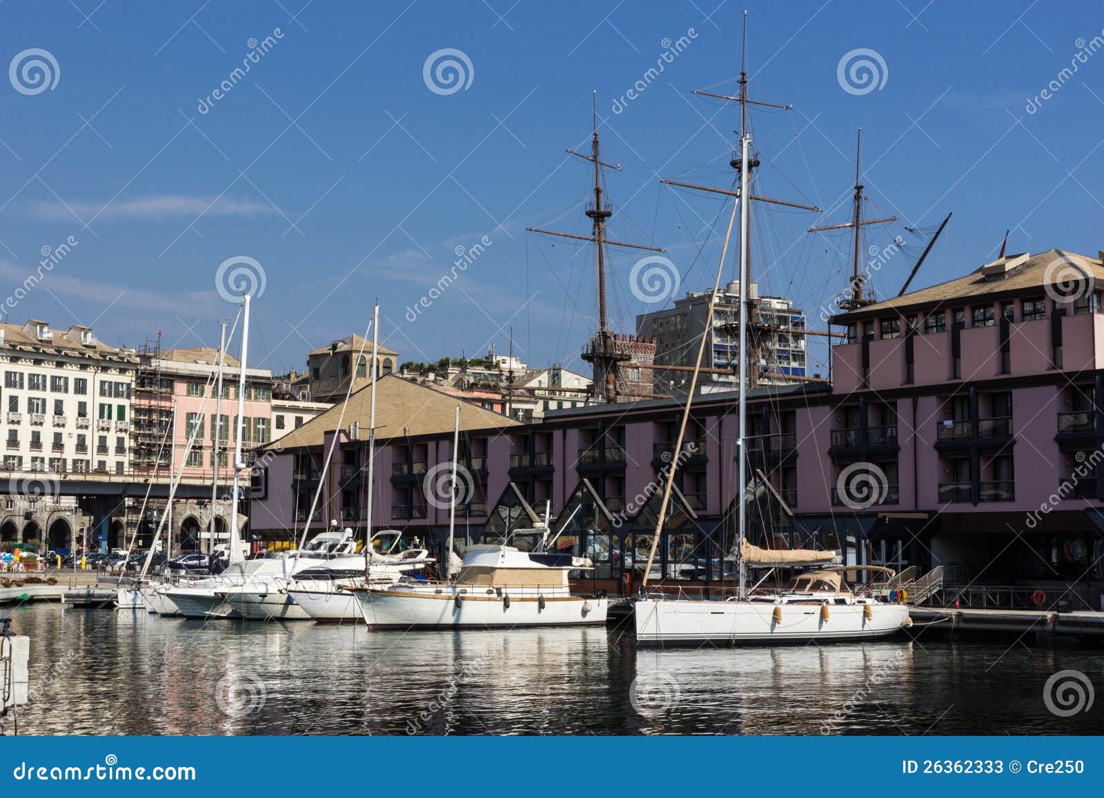 ship in porto antico, genoa