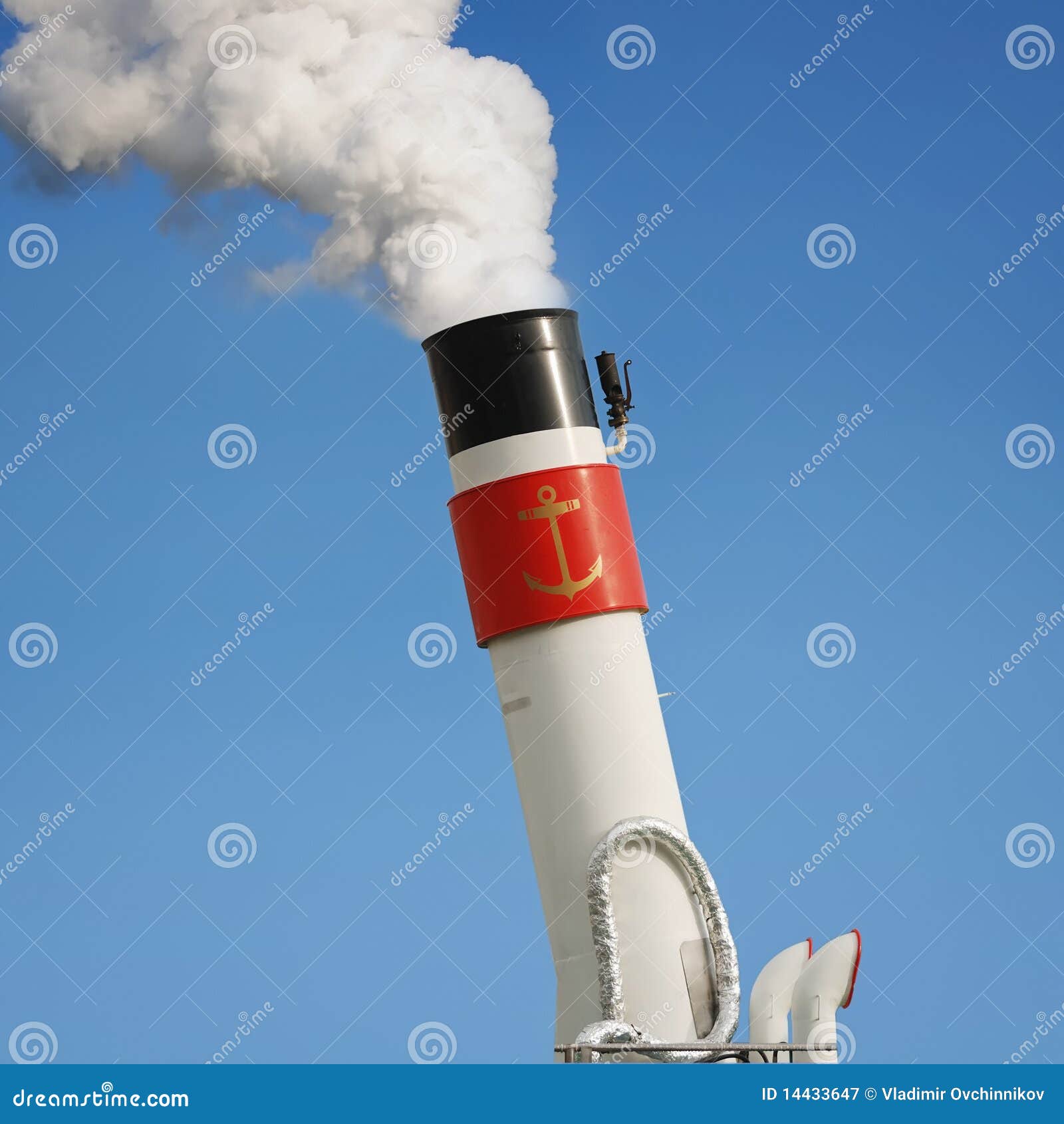 Ship s funnel stock image. Image of funnel, fumes, ship 14433647