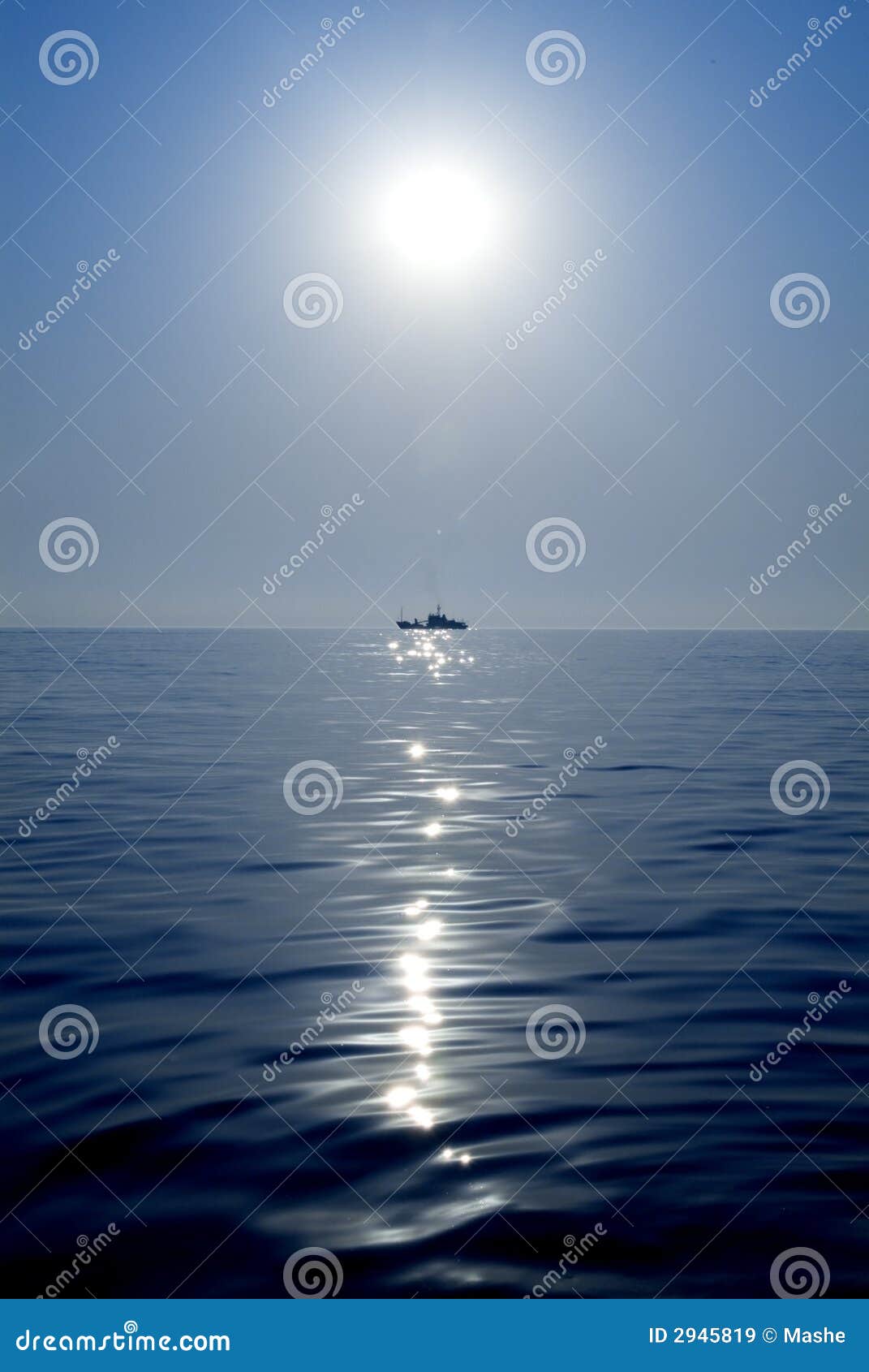 Ship on the sea stock image. Image of channel, power, freedom - 2945819