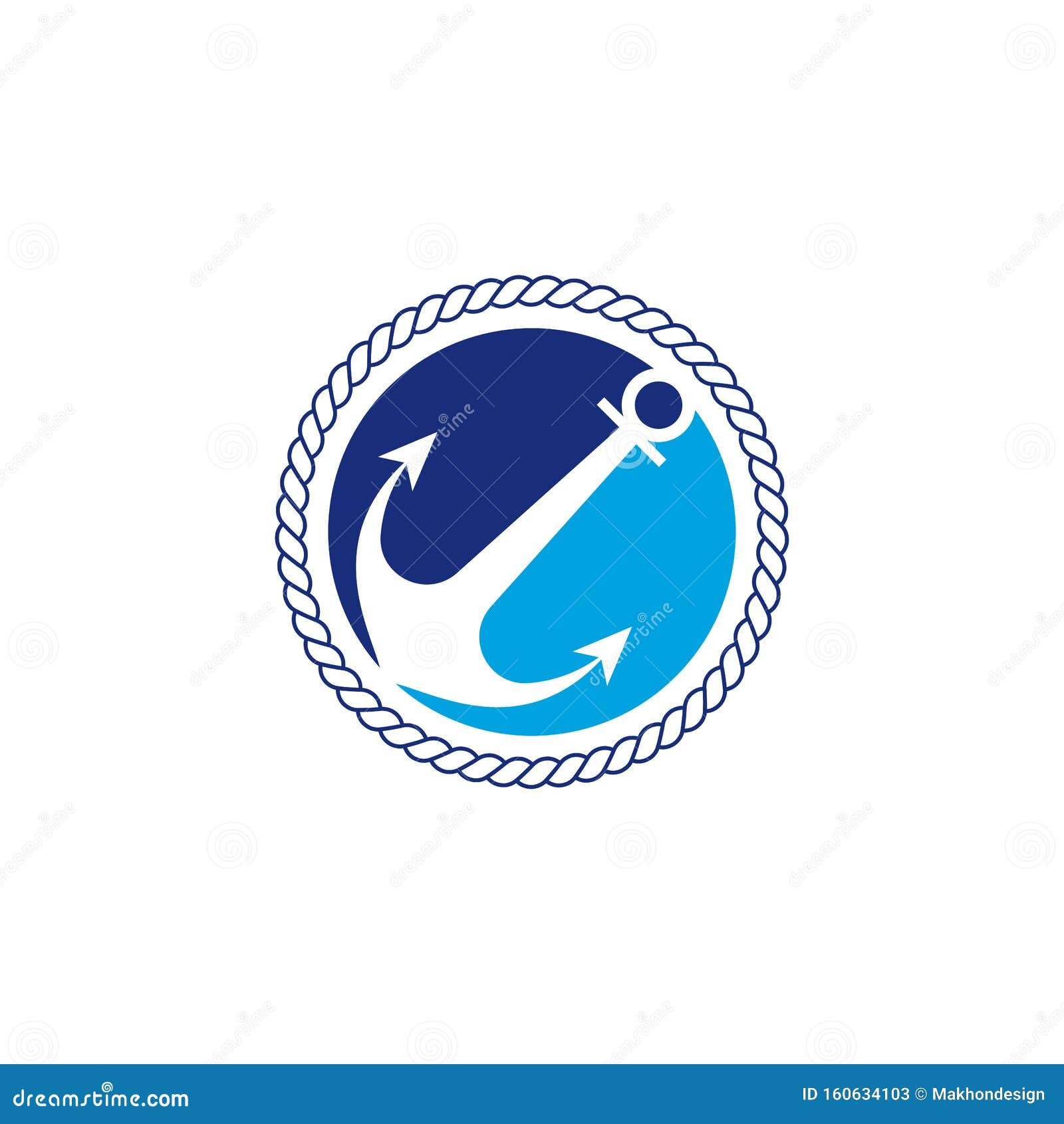 Ship Steering Wheel and Anchor Logo Design Template Stock Vector Illustration of ornament